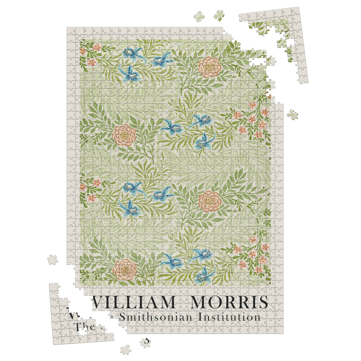 William Morris - Textilblüten in Gold 003 – 1000 Teile – Ansicht 3