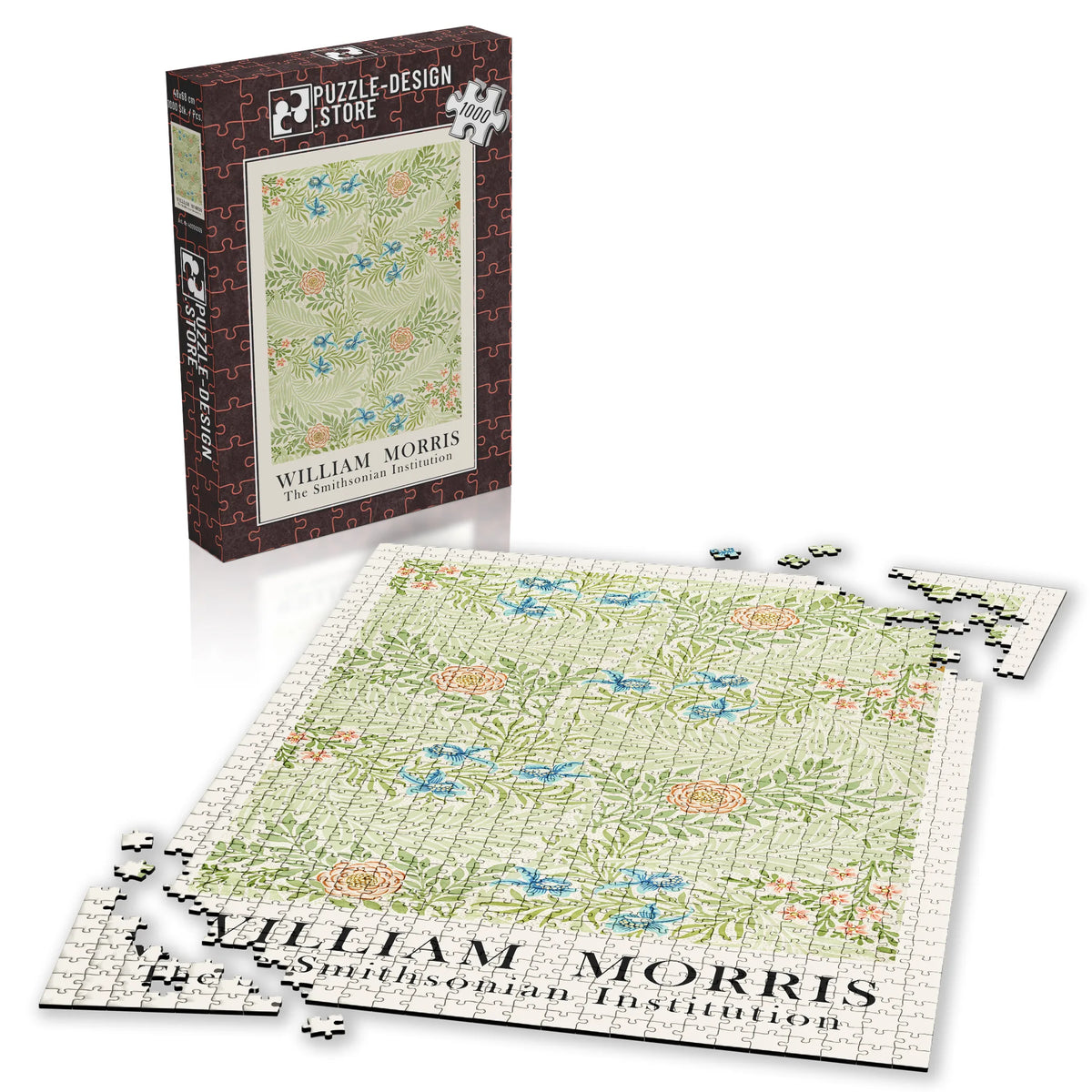 William Morris - Textilblüten in Gold 003 – 1000 Teile – Ansicht 4