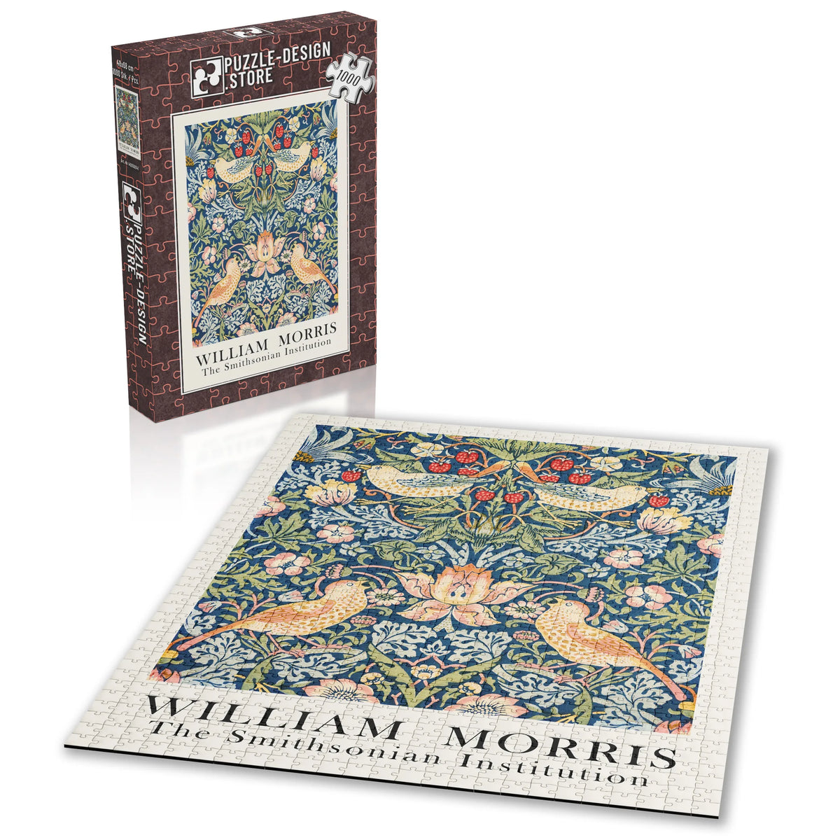 William Morris - Textilblüten in Graphit – 1000 Teile – Ansicht 2