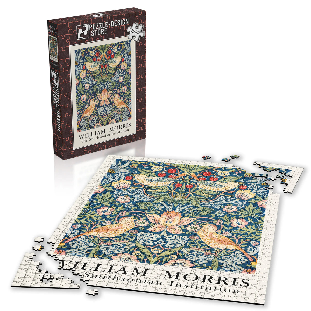 William Morris - Textilblüten in Graphit – 1000 Teile – Ansicht 4