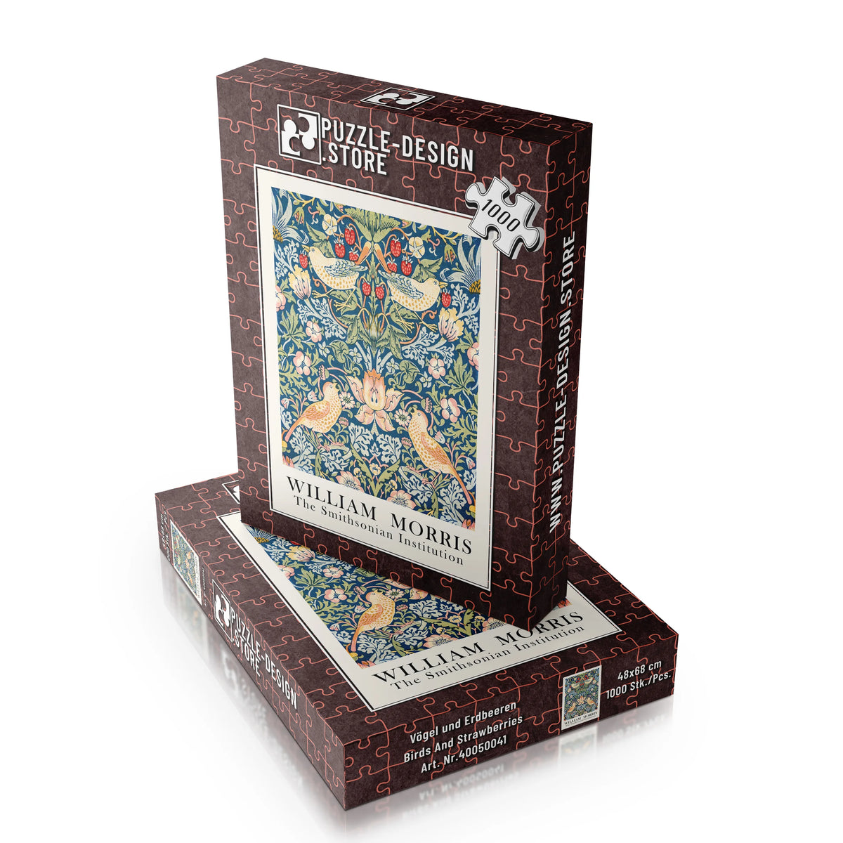 William Morris - Textilblüten in Graphit – 1000 Teile – Ansicht 6