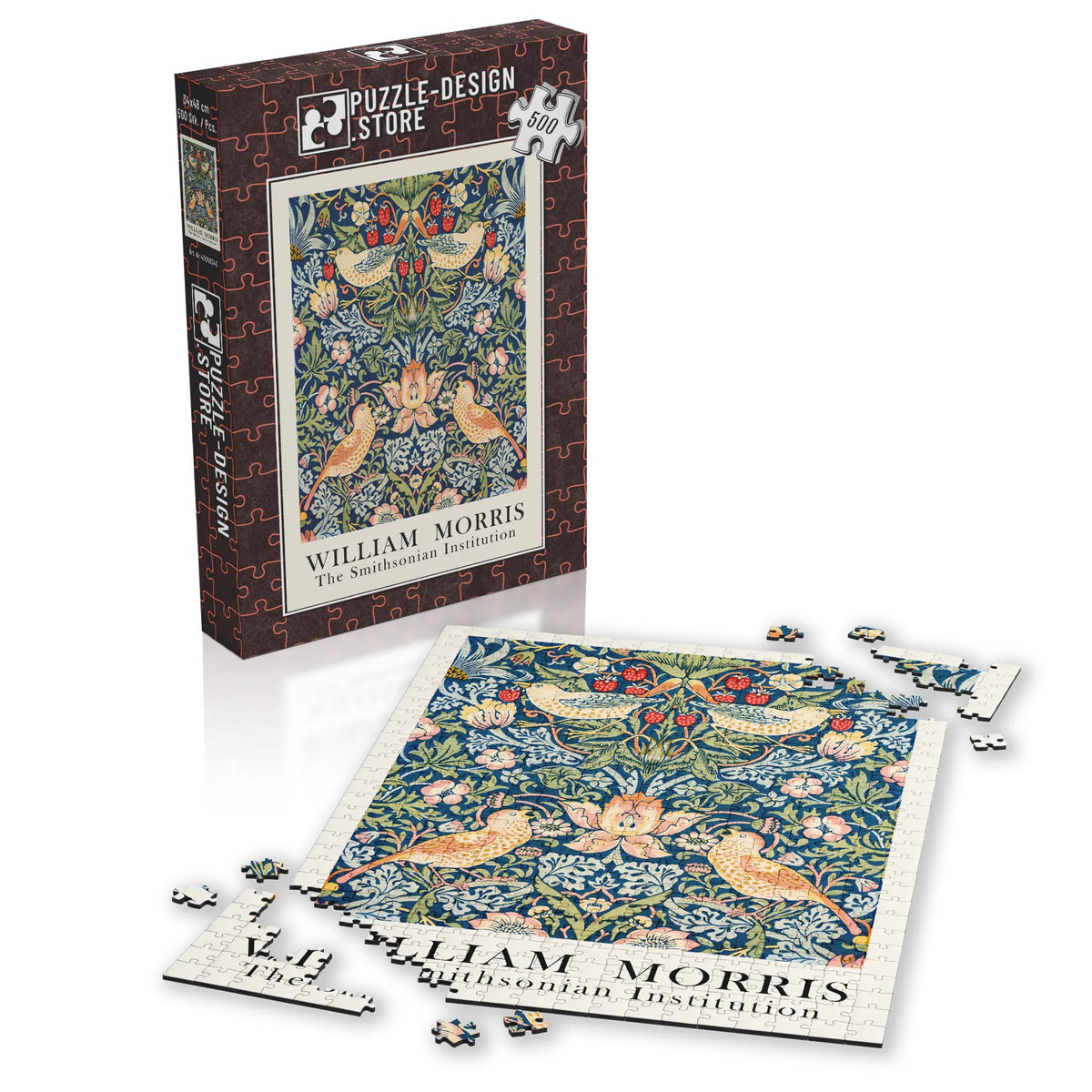 William Morris - Textilblüten in Graphit – 500 Teile – Ansicht 4