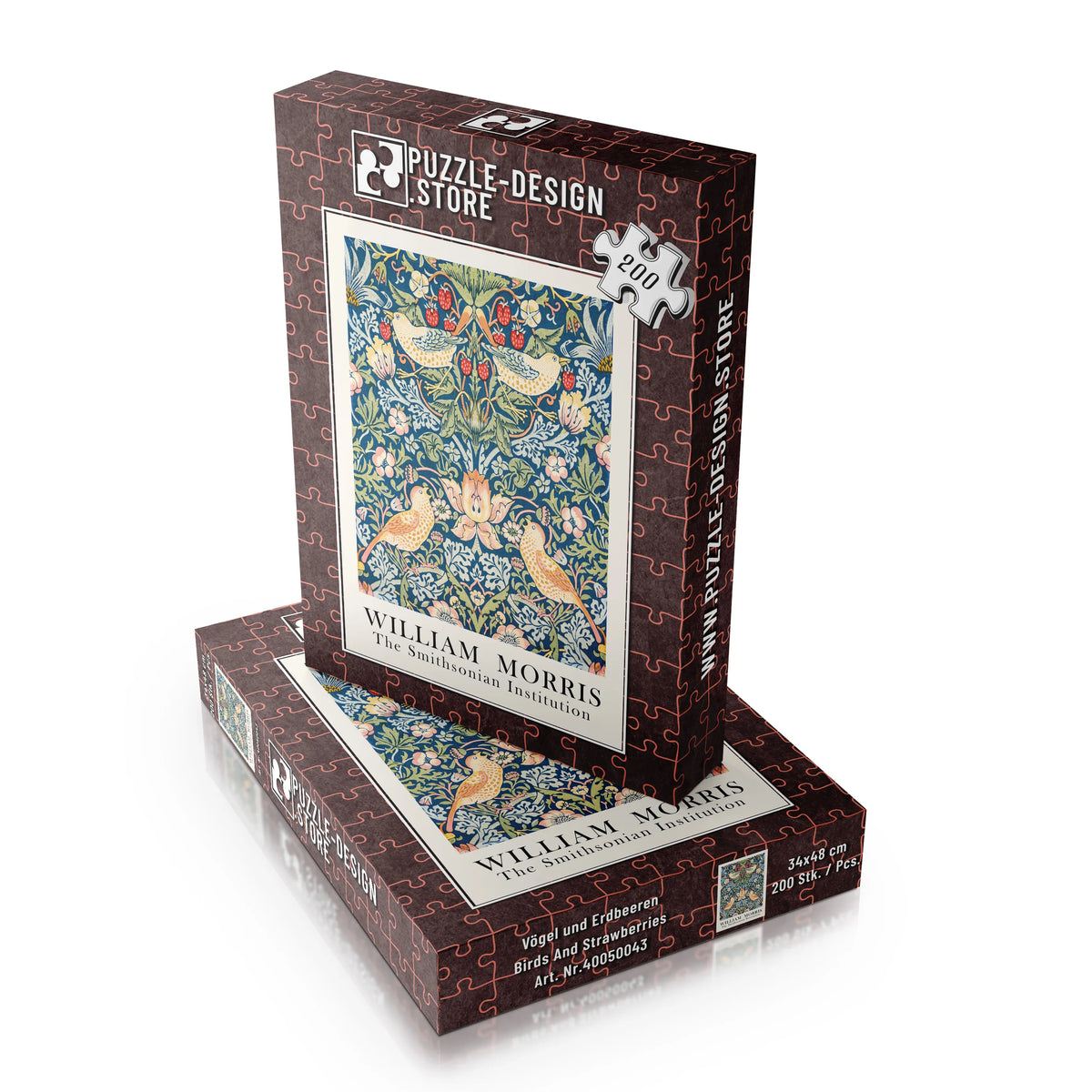 William Morris - Textilblüten in Graphit – 200 Teile – Ansicht 4