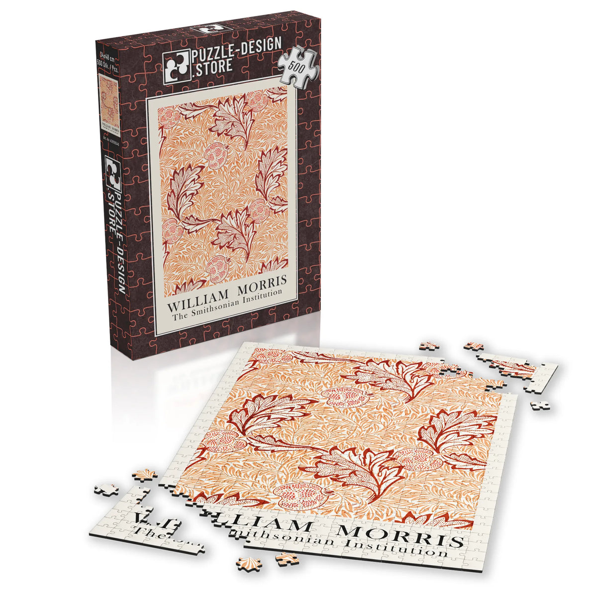 William Morris - Laubwerk in Orange – 500 Teile – Ansicht 4