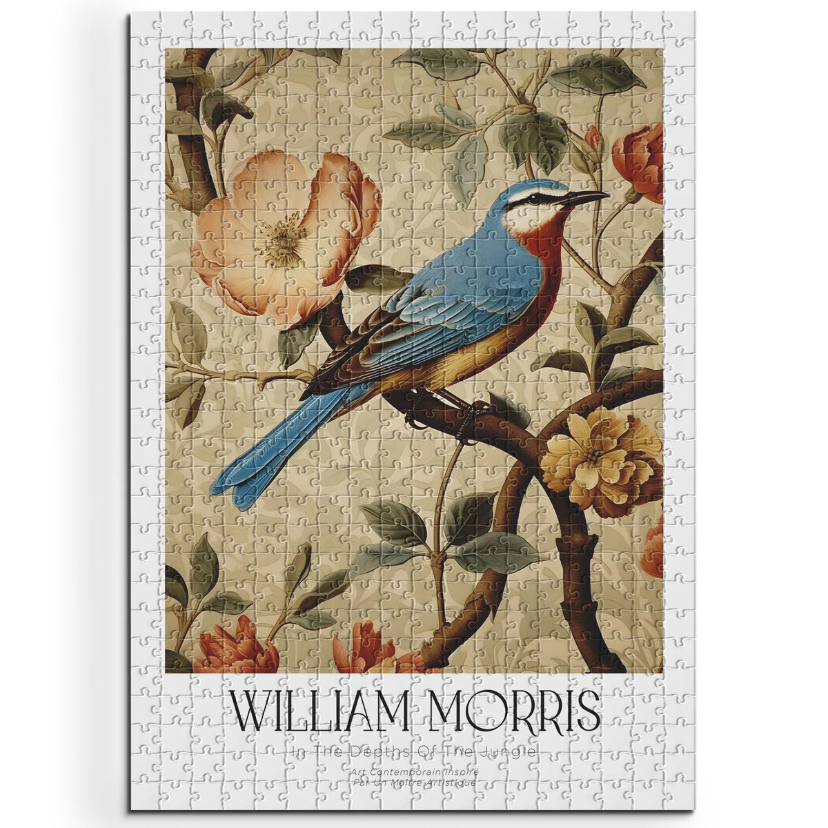 William Morris - Textilblüten in Orange – 500 Teile – Ansicht 1