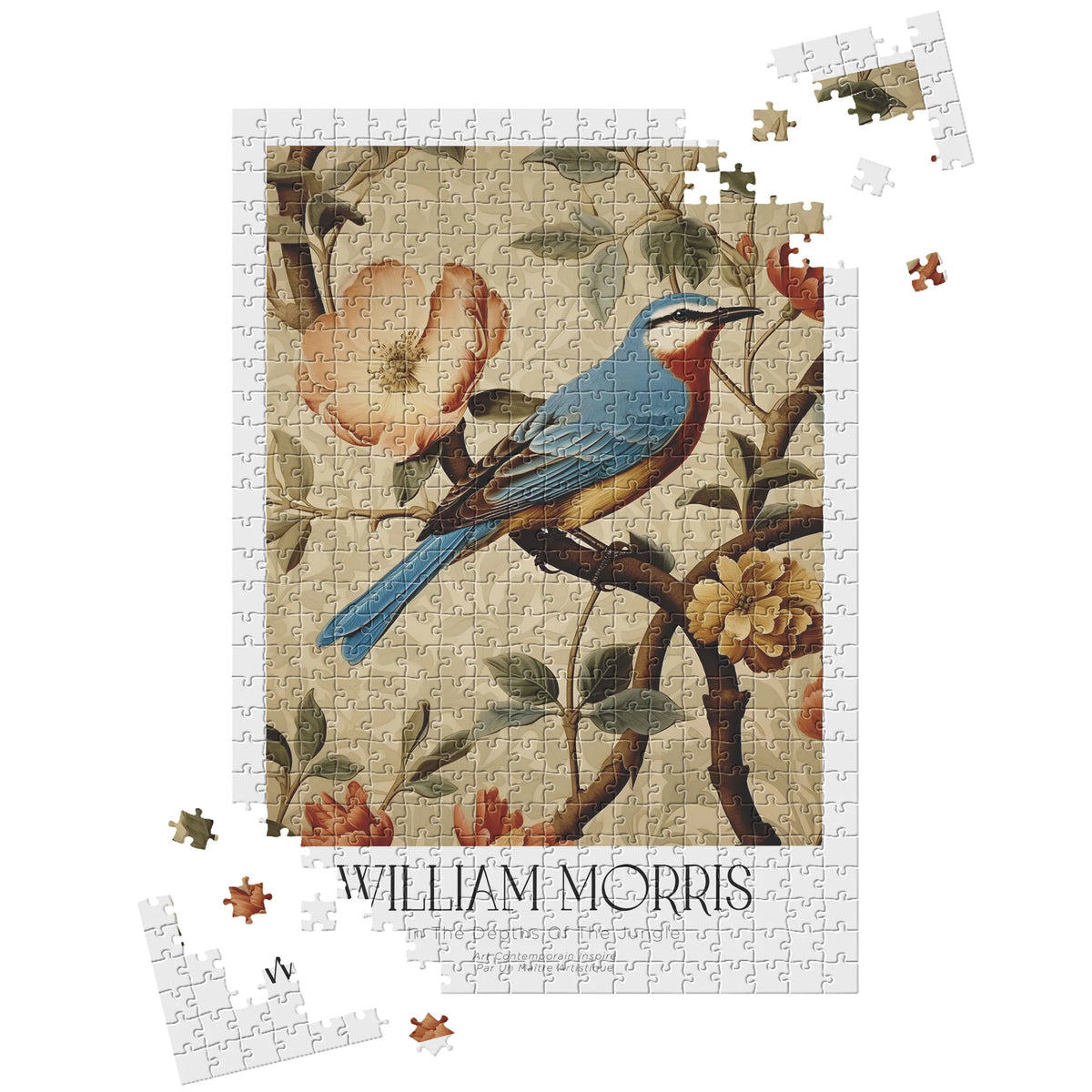 William Morris - Textilblüten in Orange – 500 Teile – Ansicht 3