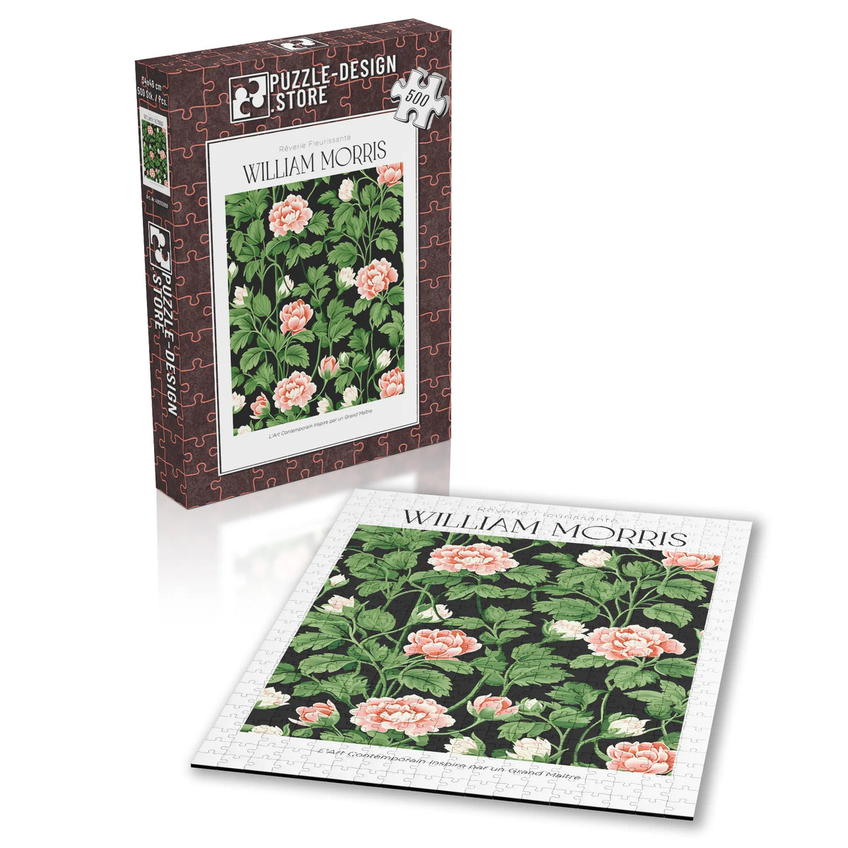 William Morris - Rosa Rosen im grünen Laub – 500 Teile – Ansicht 2