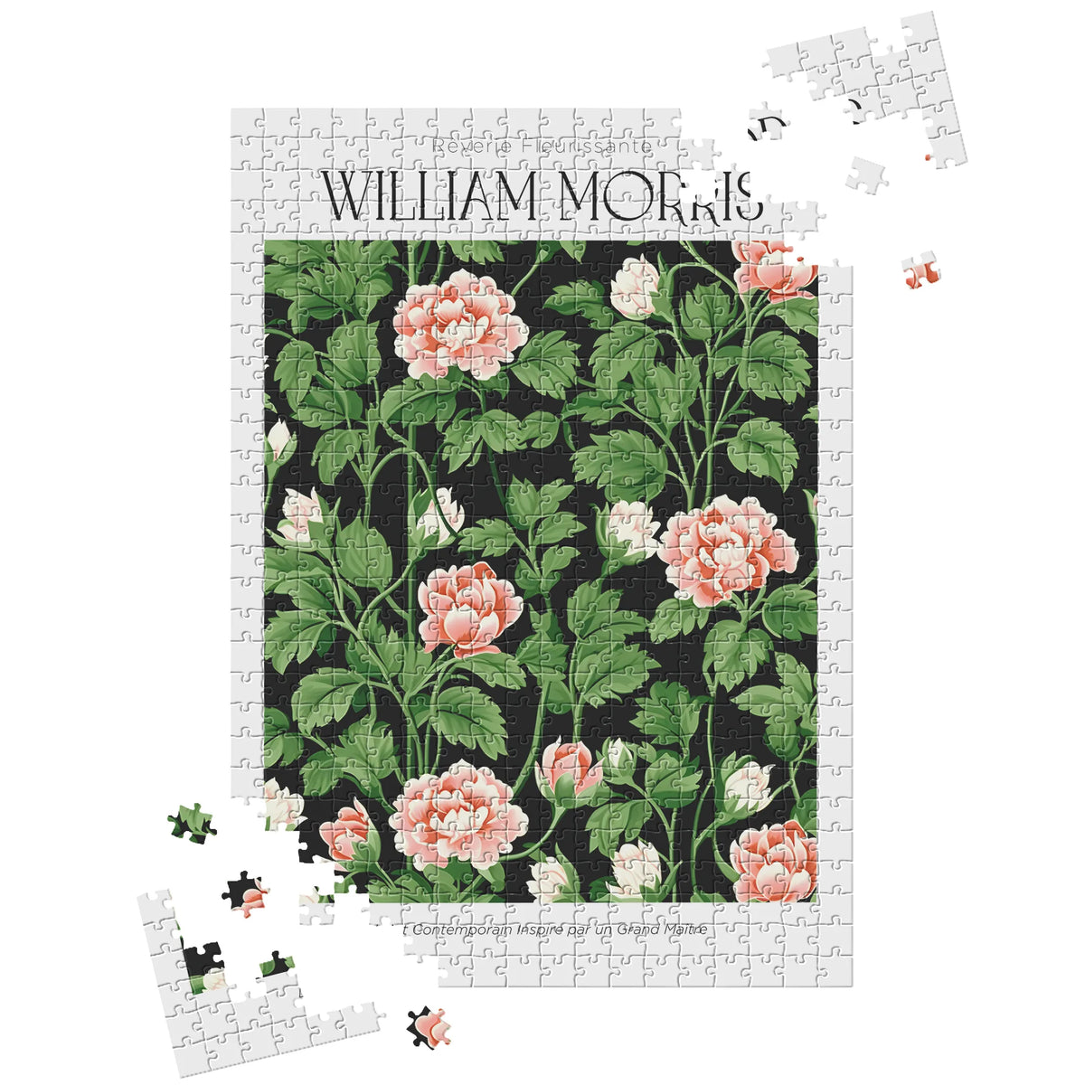 William Morris - Rosa Rosen im grünen Laub – 500 Teile – Ansicht 3