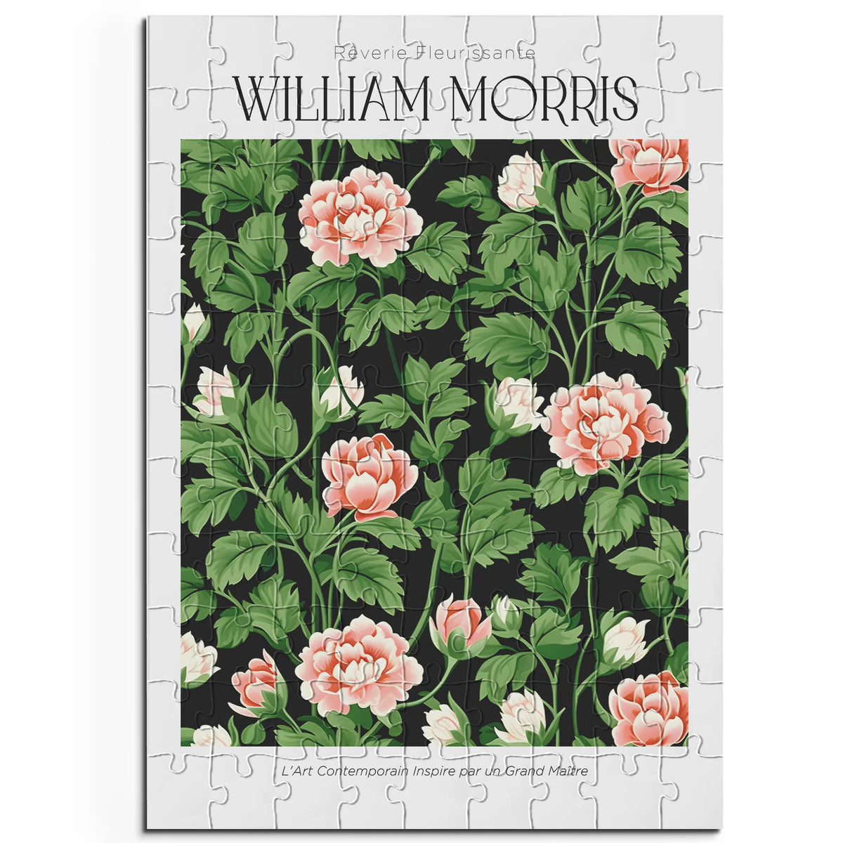 William Morris - Rosa Rosen im grünen Laub – 100 Teile – Ansicht 1
