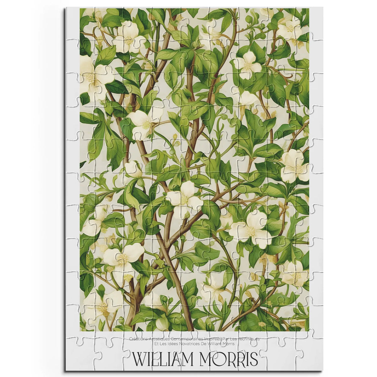 William Morris - Weiße Blütenzweige – 100 Teile – Ansicht 1