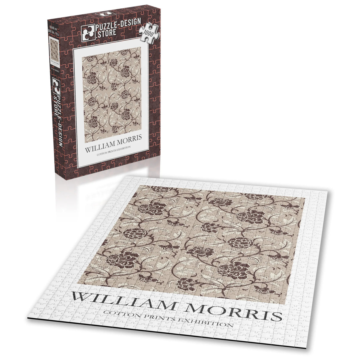 William Morris - Zartes Ornament in Taupe – 1000 Teile – Ansicht 2