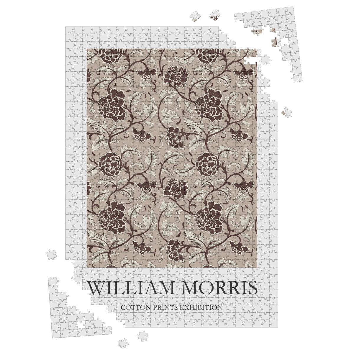 William Morris - Zartes Ornament in Taupe – 1000 Teile – Ansicht 3