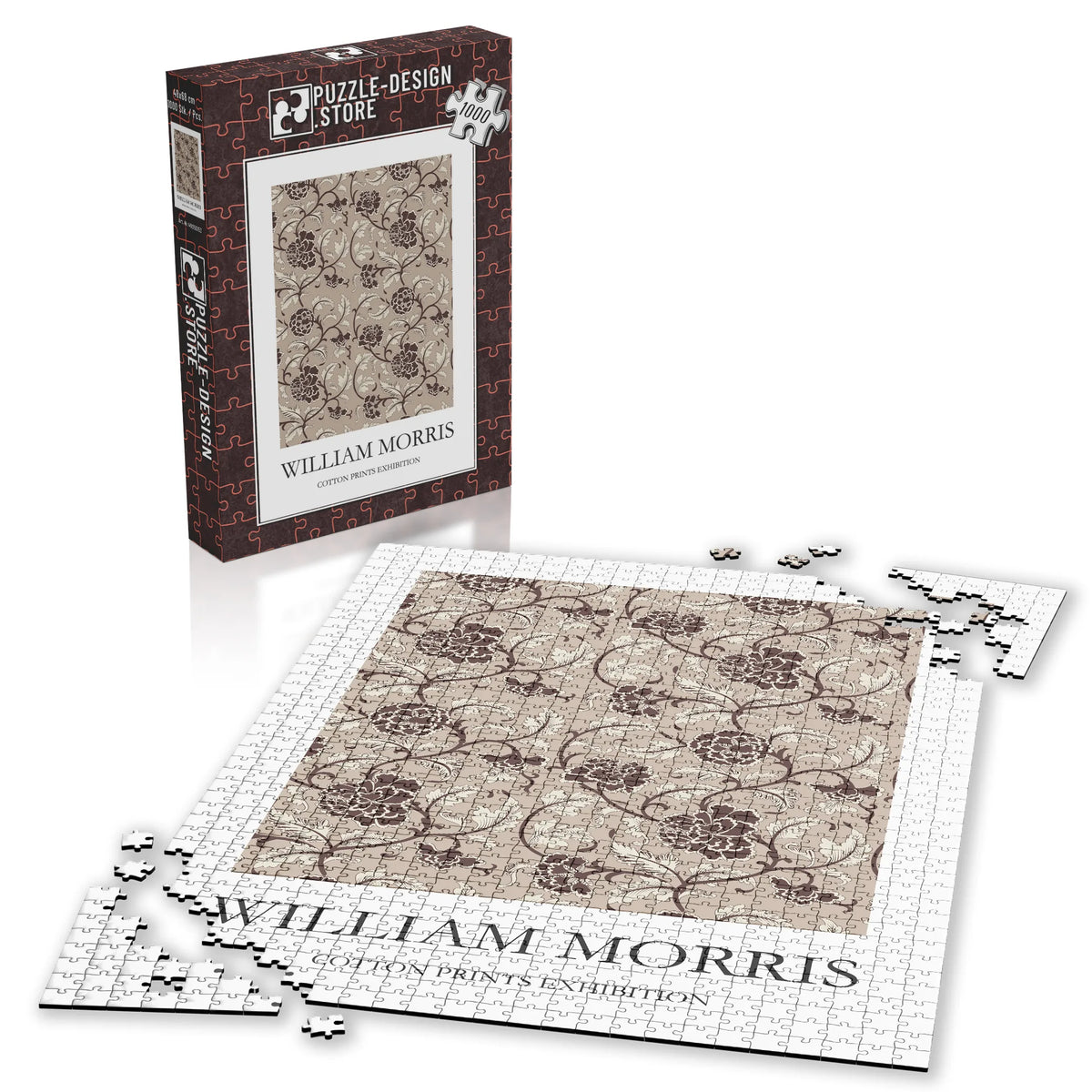 William Morris - Zartes Ornament in Taupe – 1000 Teile – Ansicht 4