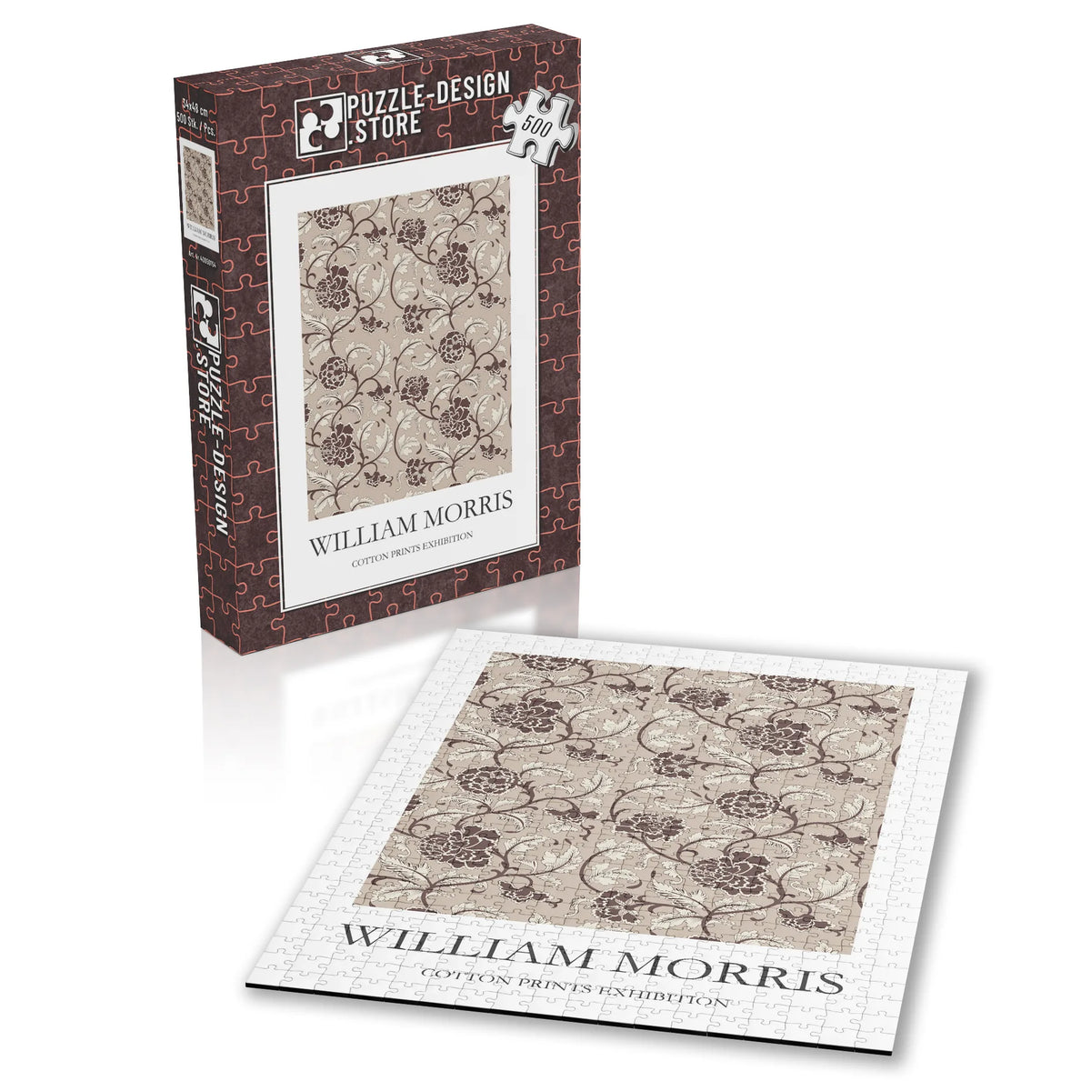 William Morris - Zartes Ornament in Taupe – 500 Teile – Ansicht 2