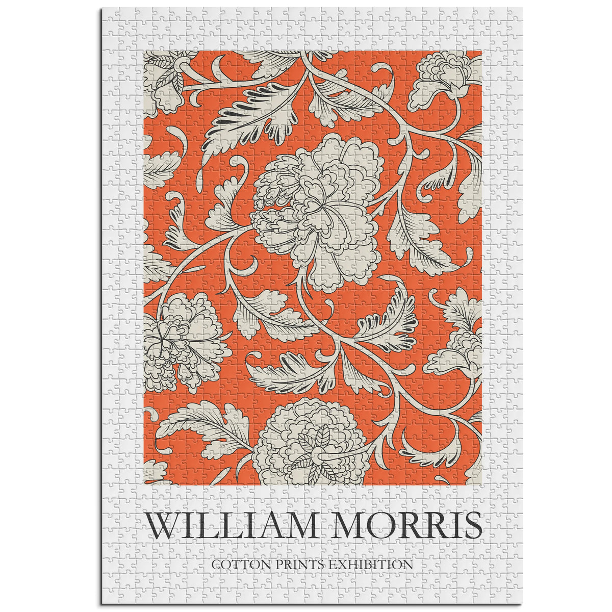 William Morris - Korallenrotes Blütenornament – 1000 Teile – Ansicht 1