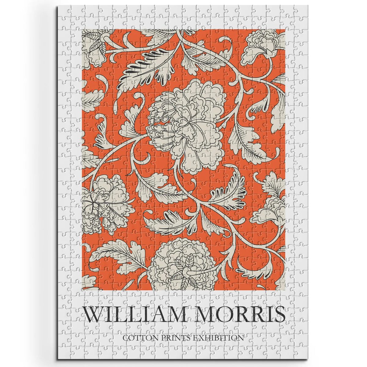 William Morris - Korallenrotes Blütenornament – 500 Teile – Ansicht 1
