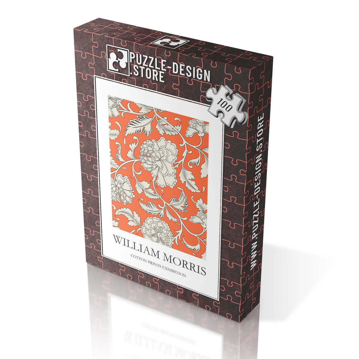 William Morris - Korallenrotes Blütenornament – 100 Teile – Ansicht 3