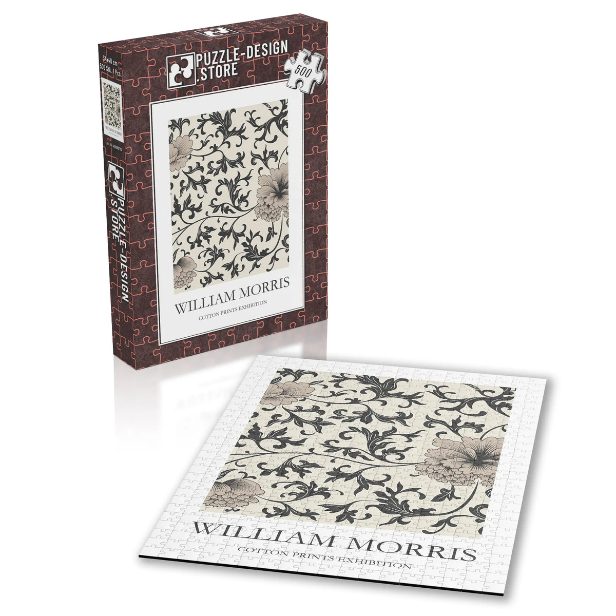 William Morris - Schwarze Ranken auf Creme – 500 Teile – Ansicht 2