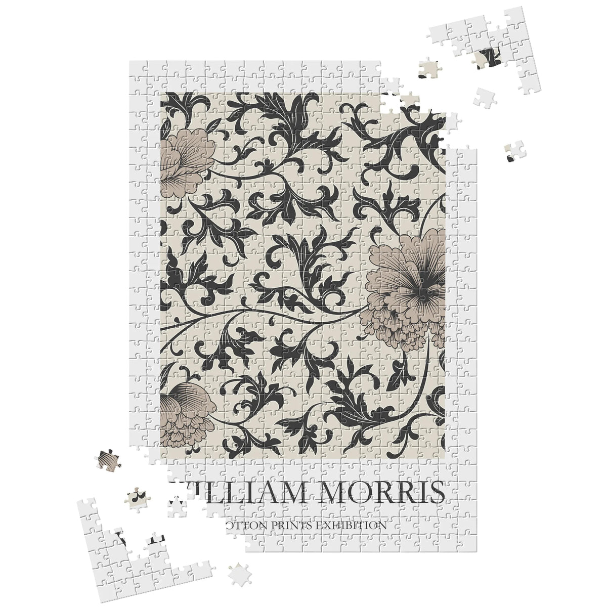 William Morris - Schwarze Ranken auf Creme – 500 Teile – Ansicht 3