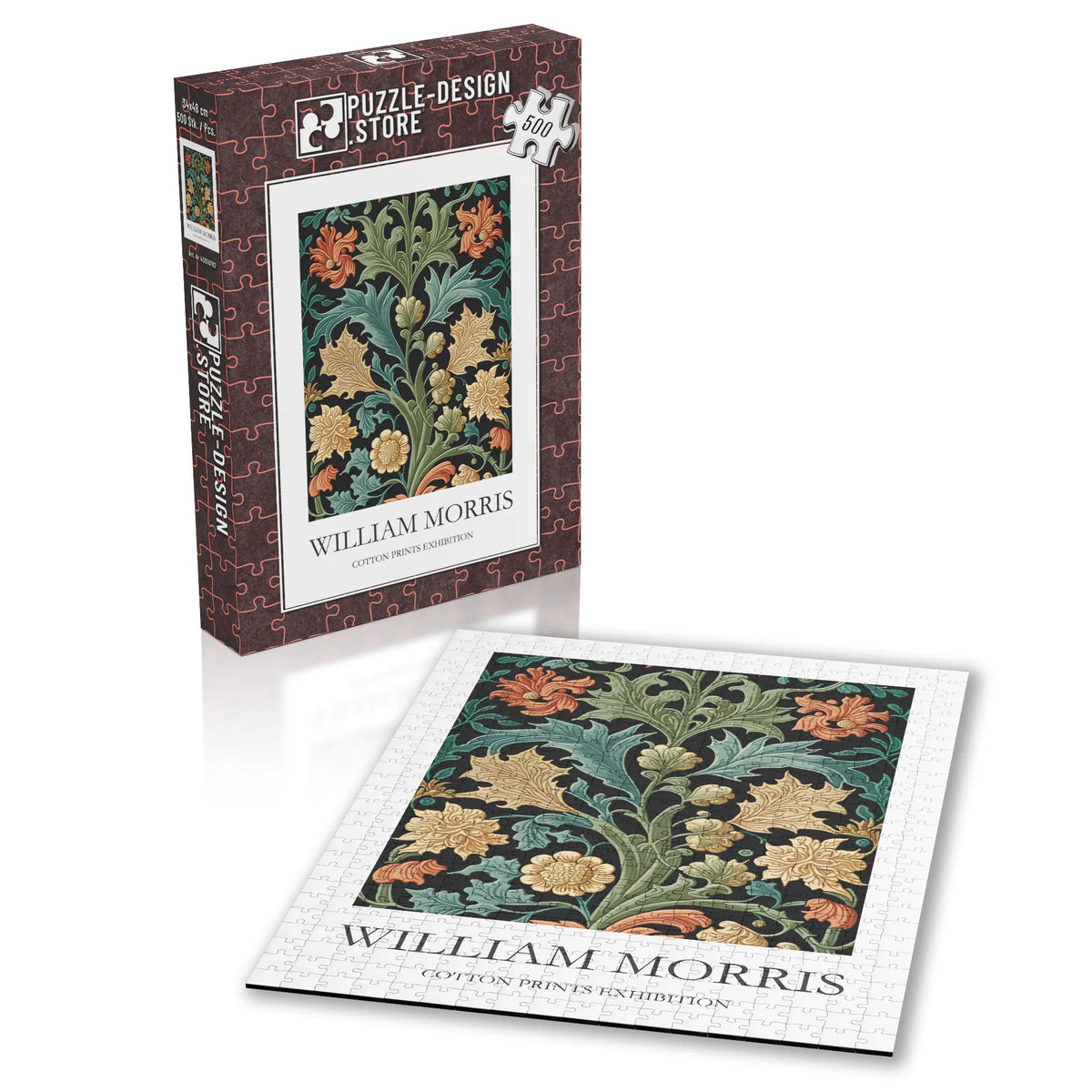William Morris - Akanthusblätter mit orangefarbenen Blüten – 500 Teile – Ansicht 2