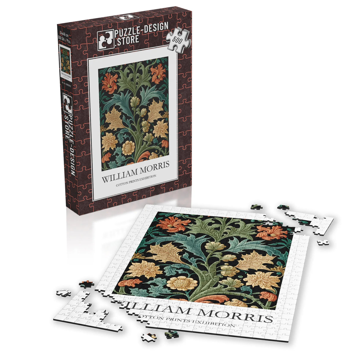 William Morris - Akanthusblätter mit orangefarbenen Blüten – 500 Teile – Ansicht 4
