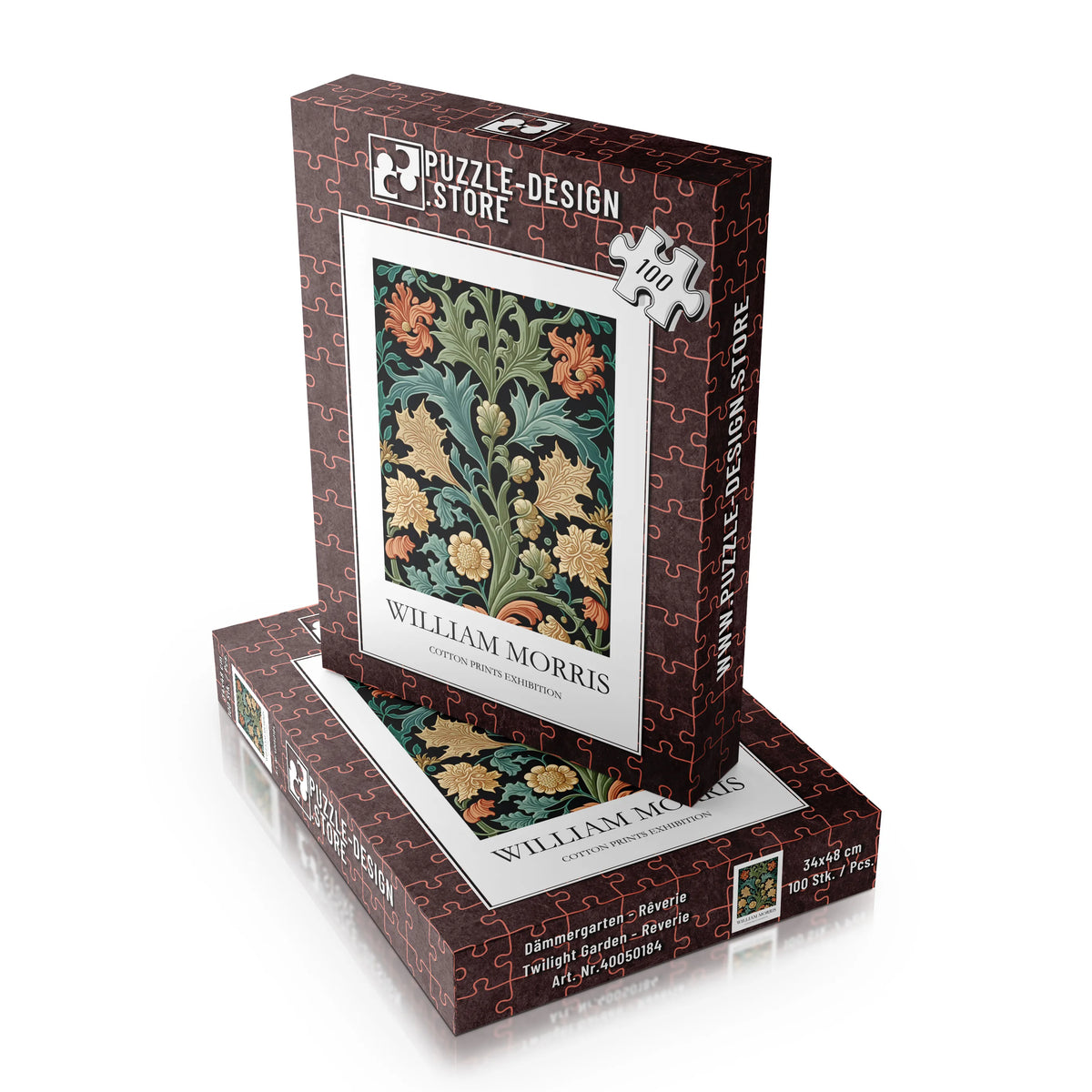 William Morris - Akanthusblätter mit orangefarbenen Blüten – 100 Teile – Ansicht 4