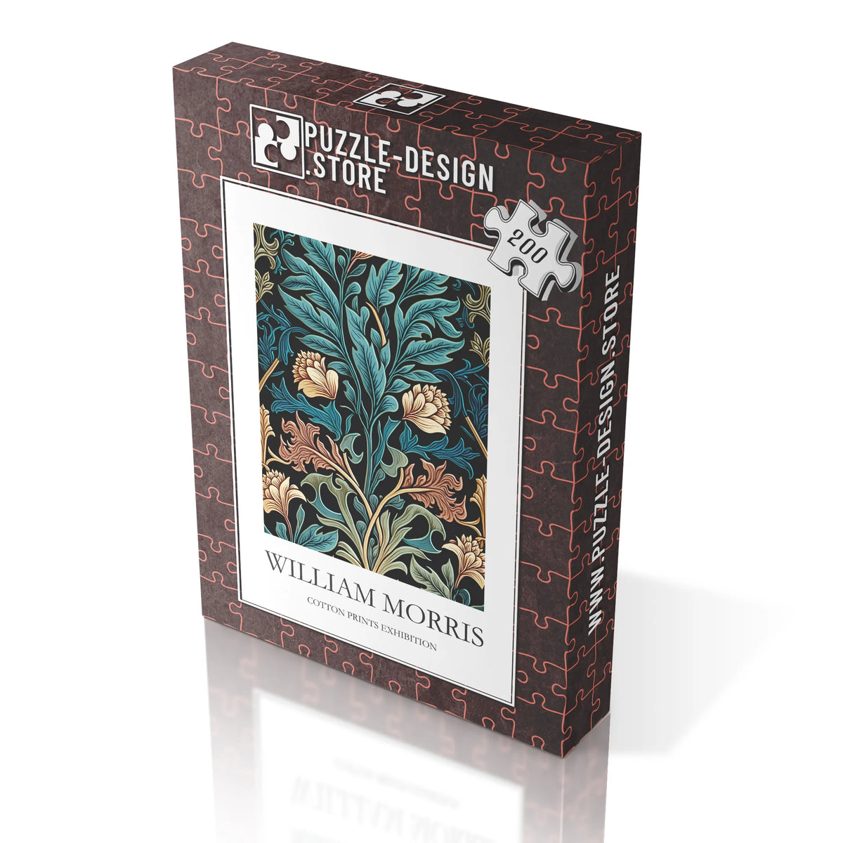William Morris - Türkisfarbene Ranken und Blüten – 200 Teile – Ansicht 3