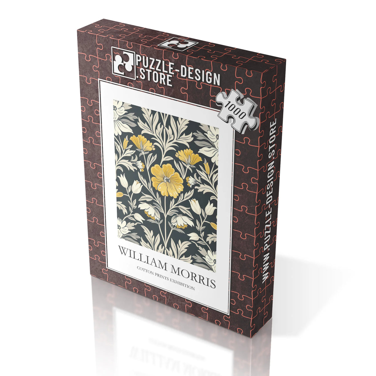 William Morris - Gelbe Blüten auf dunklem Grund – 1000 Teile – Ansicht 5