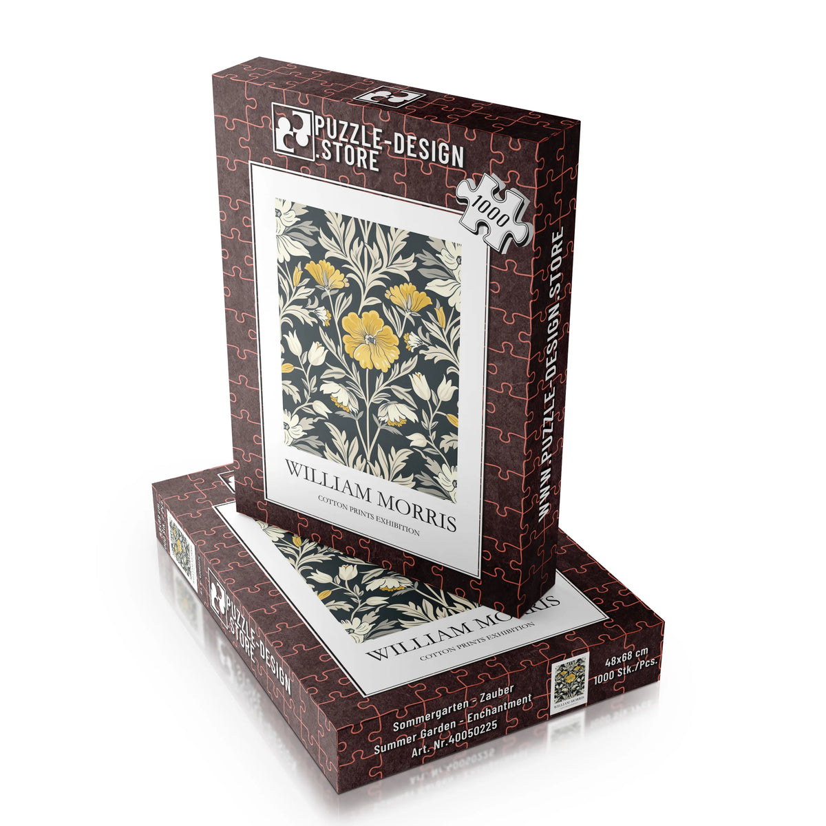William Morris - Gelbe Blüten auf dunklem Grund – 1000 Teile – Ansicht 6