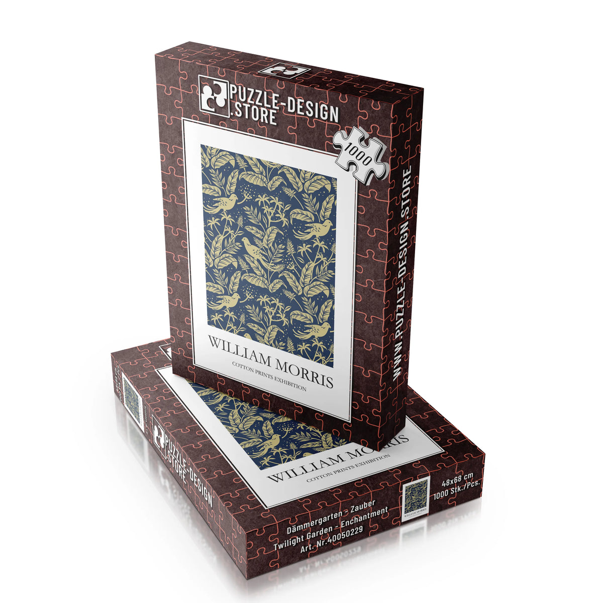 William Morris - Filigrane Zweige in Gold auf Blau – 1000 Teile – Ansicht 6