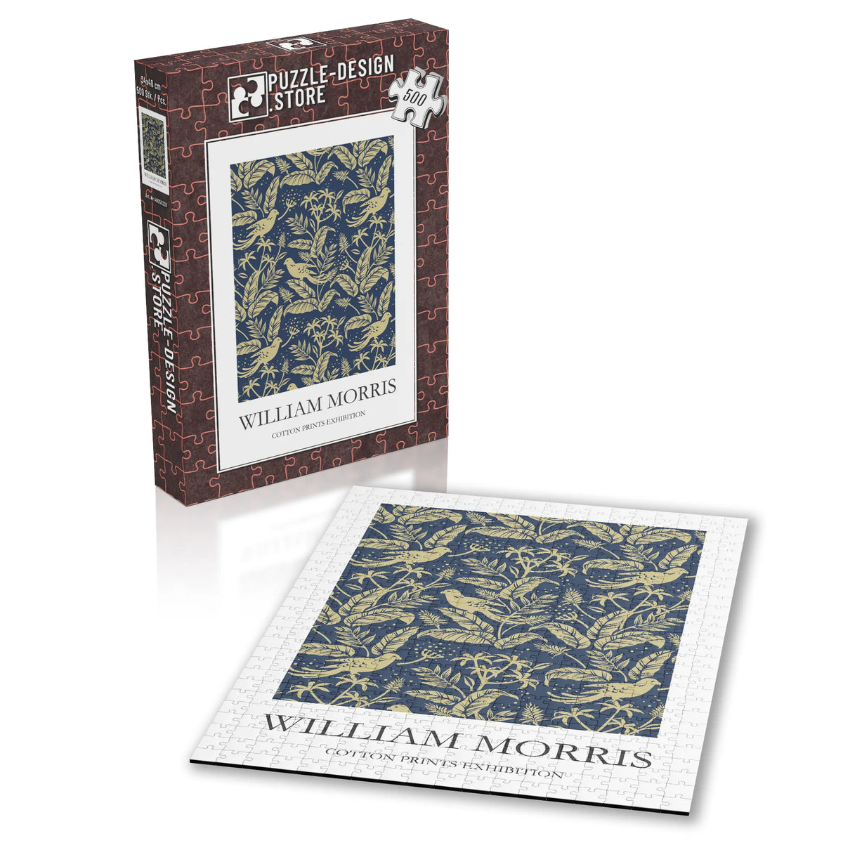 William Morris - Filigrane Zweige in Gold auf Blau – 500 Teile – Ansicht 2