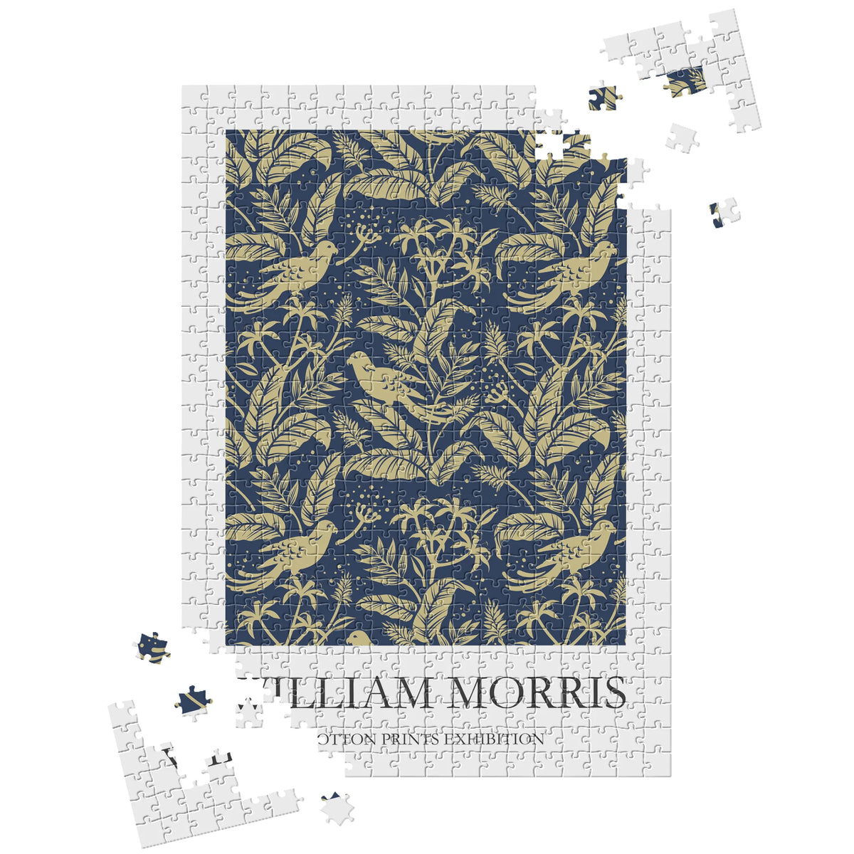 William Morris - Filigrane Zweige in Gold auf Blau – 500 Teile – Ansicht 3