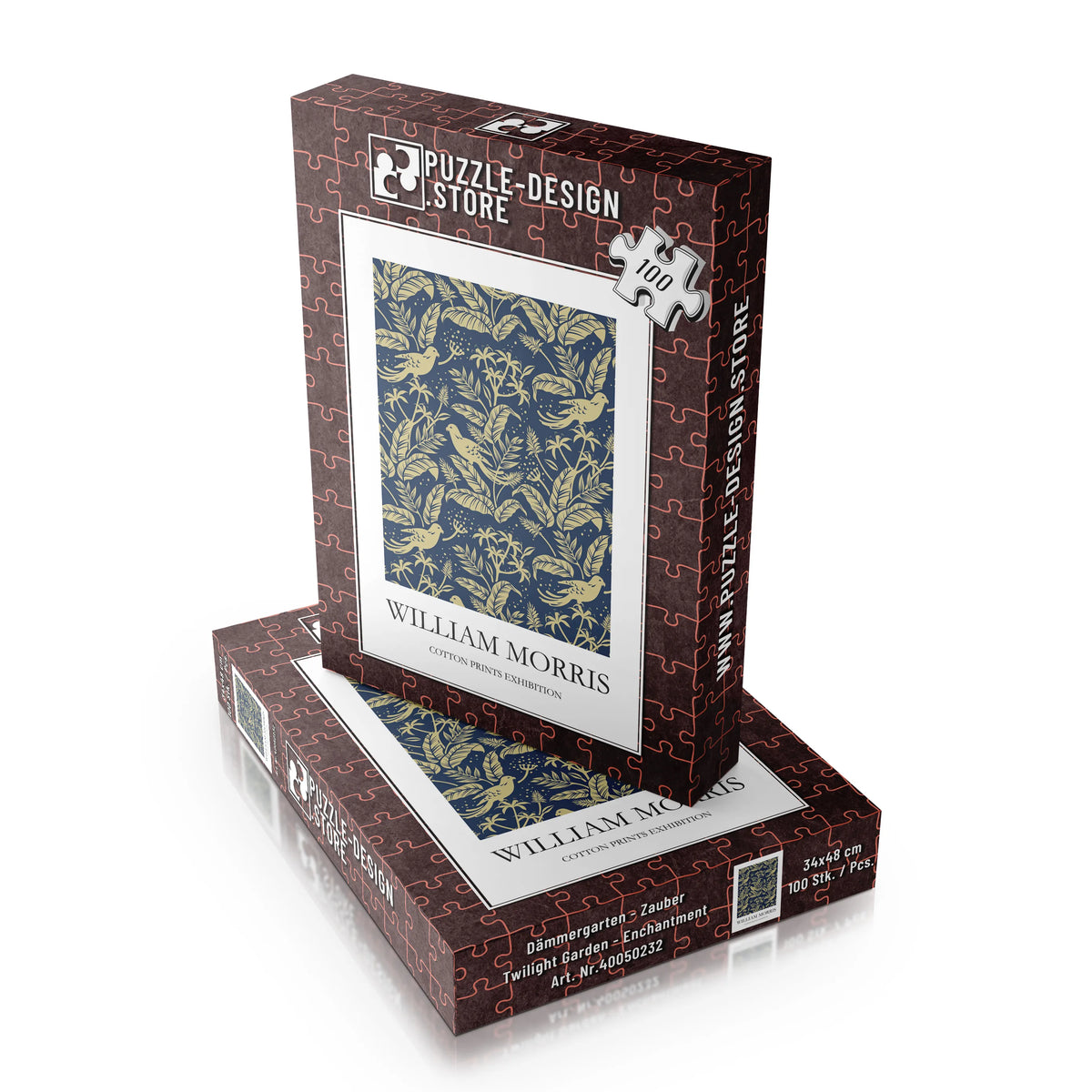 William Morris - Filigrane Zweige in Gold auf Blau – 100 Teile – Ansicht 4