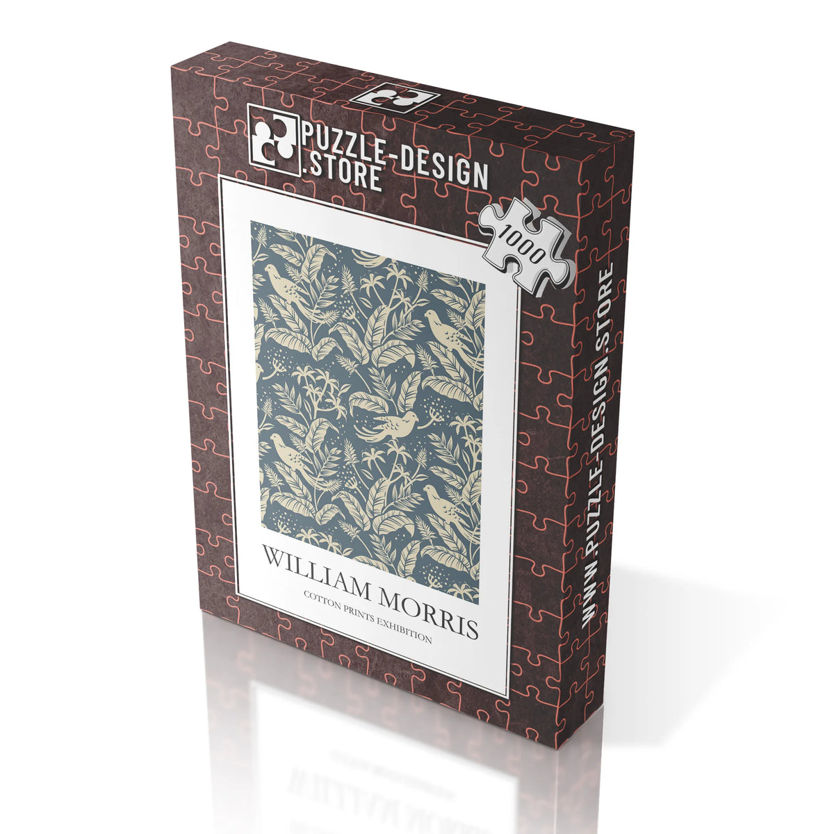 William Morris - Botanisches Muster in Beige auf Blau – 1000 Teile – Ansicht 5