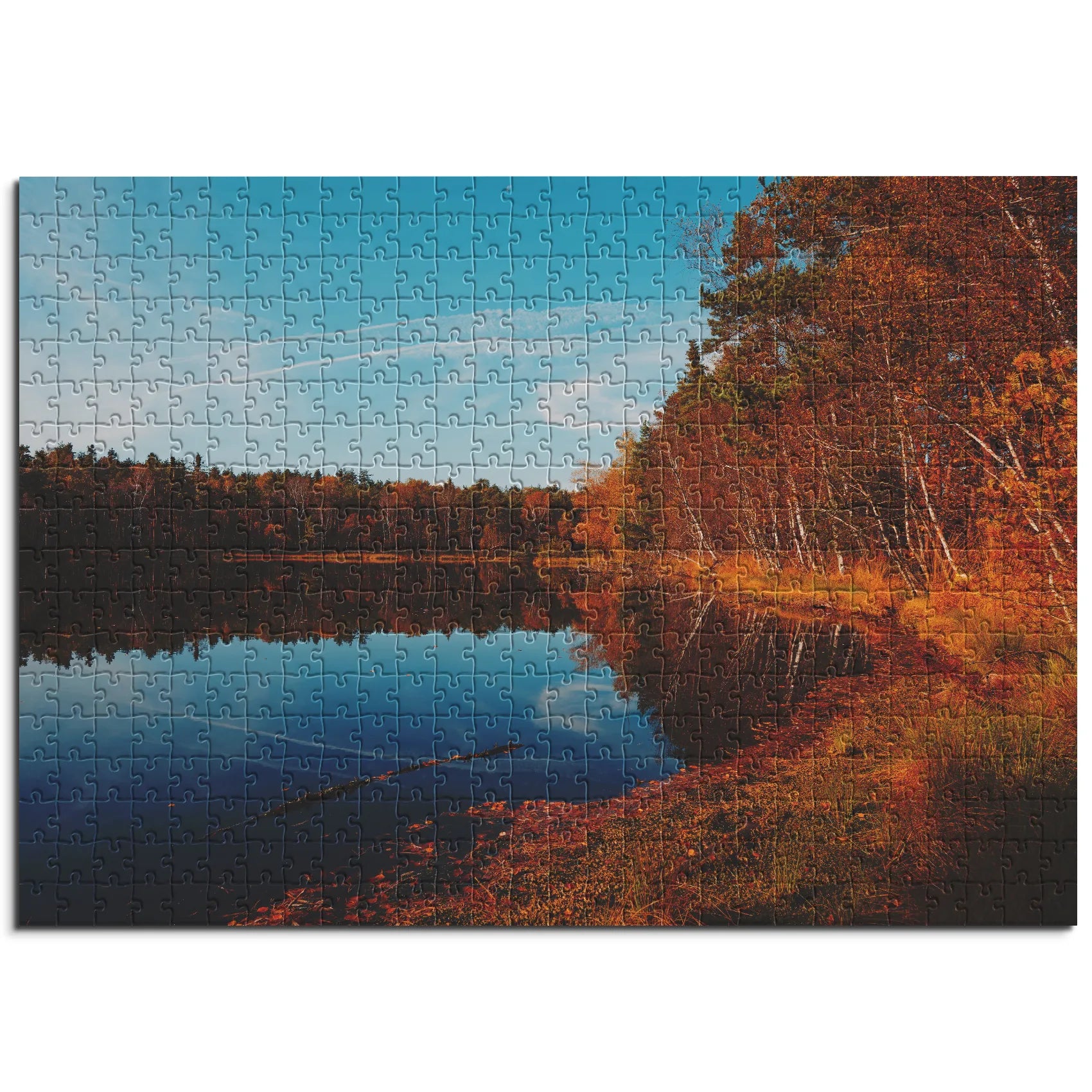 Herbstlicher Seeuferblick