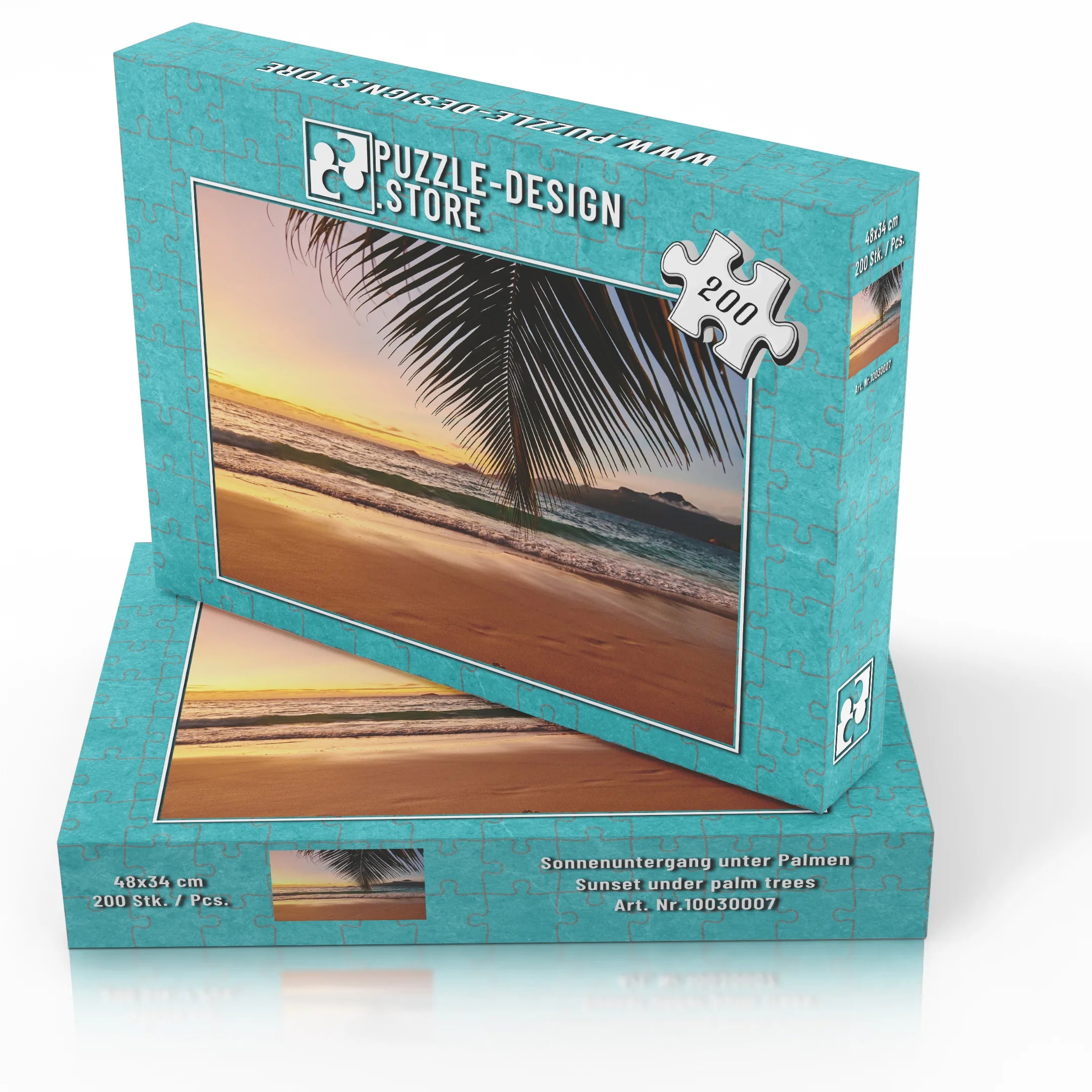 Sonnenuntergang unter Palmen