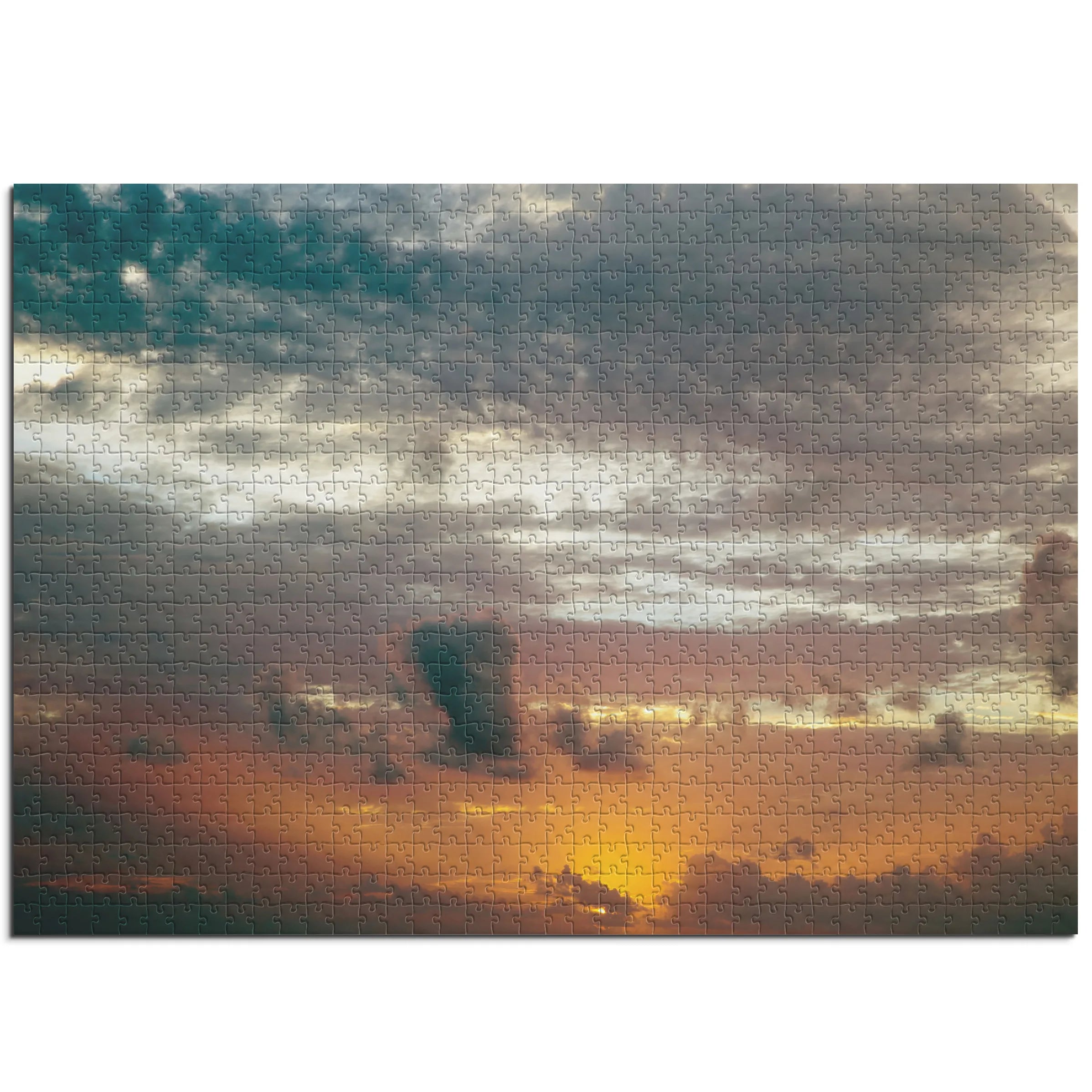 Dramatische Abendhimmel Farben