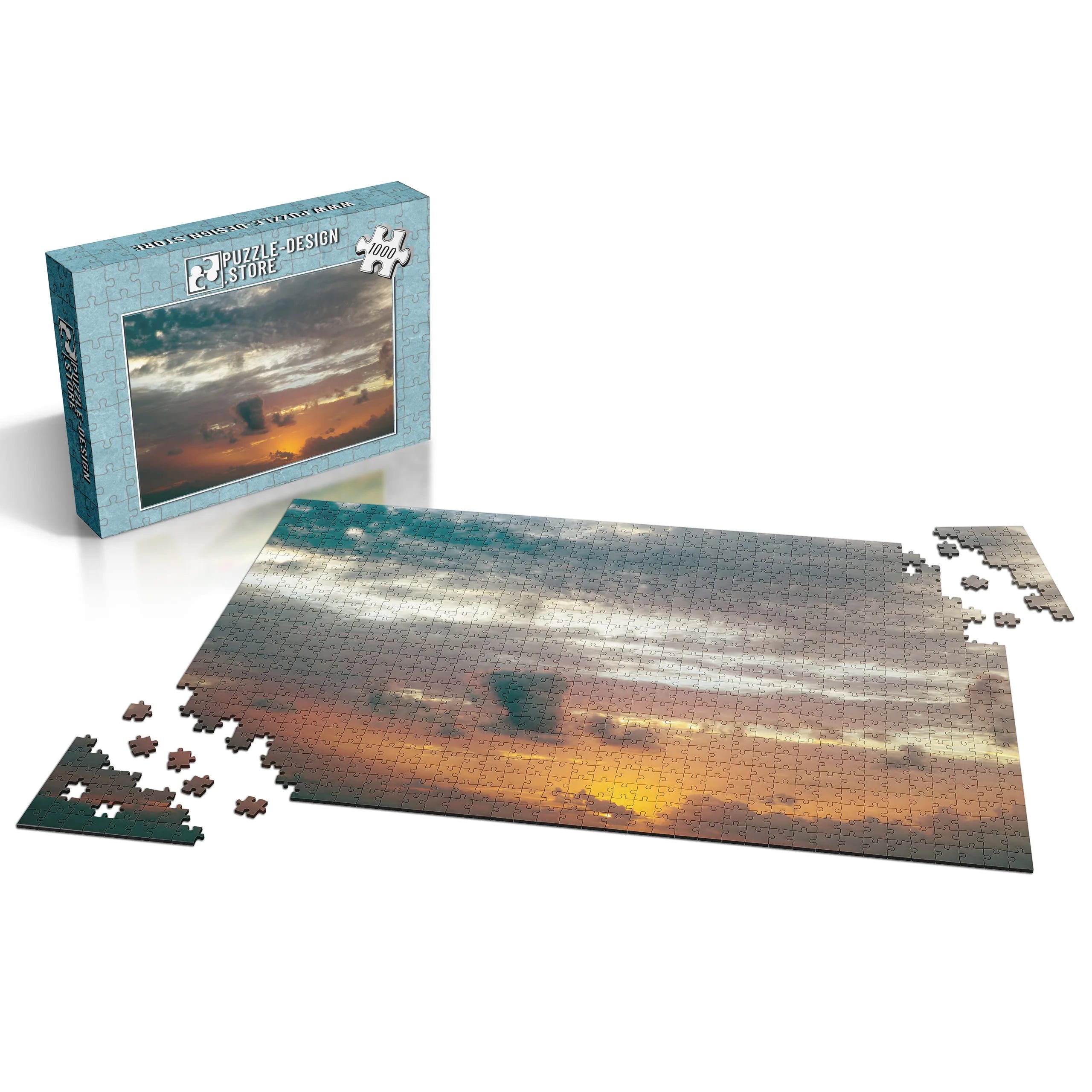 Dramatische Abendhimmel Farben