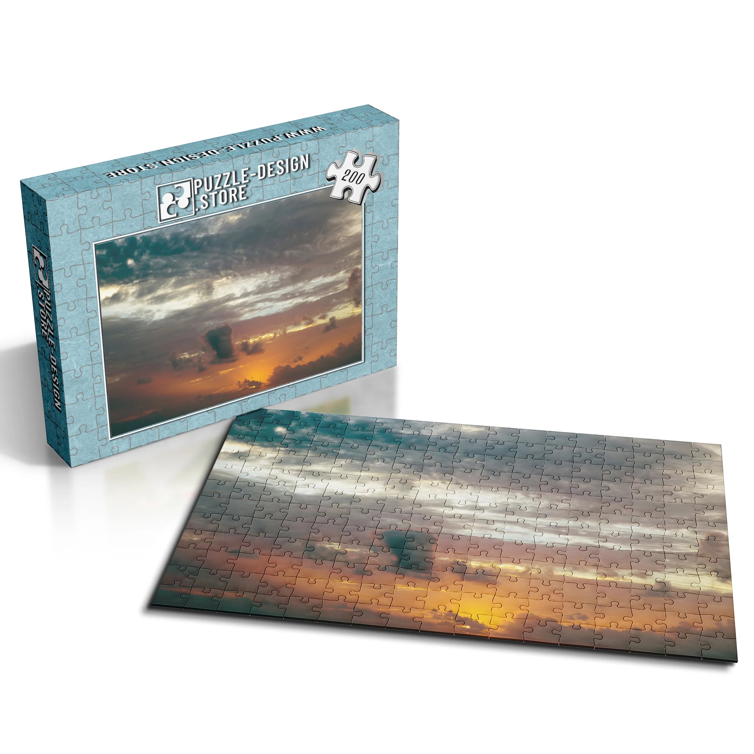 Dramatische Abendhimmel Farben