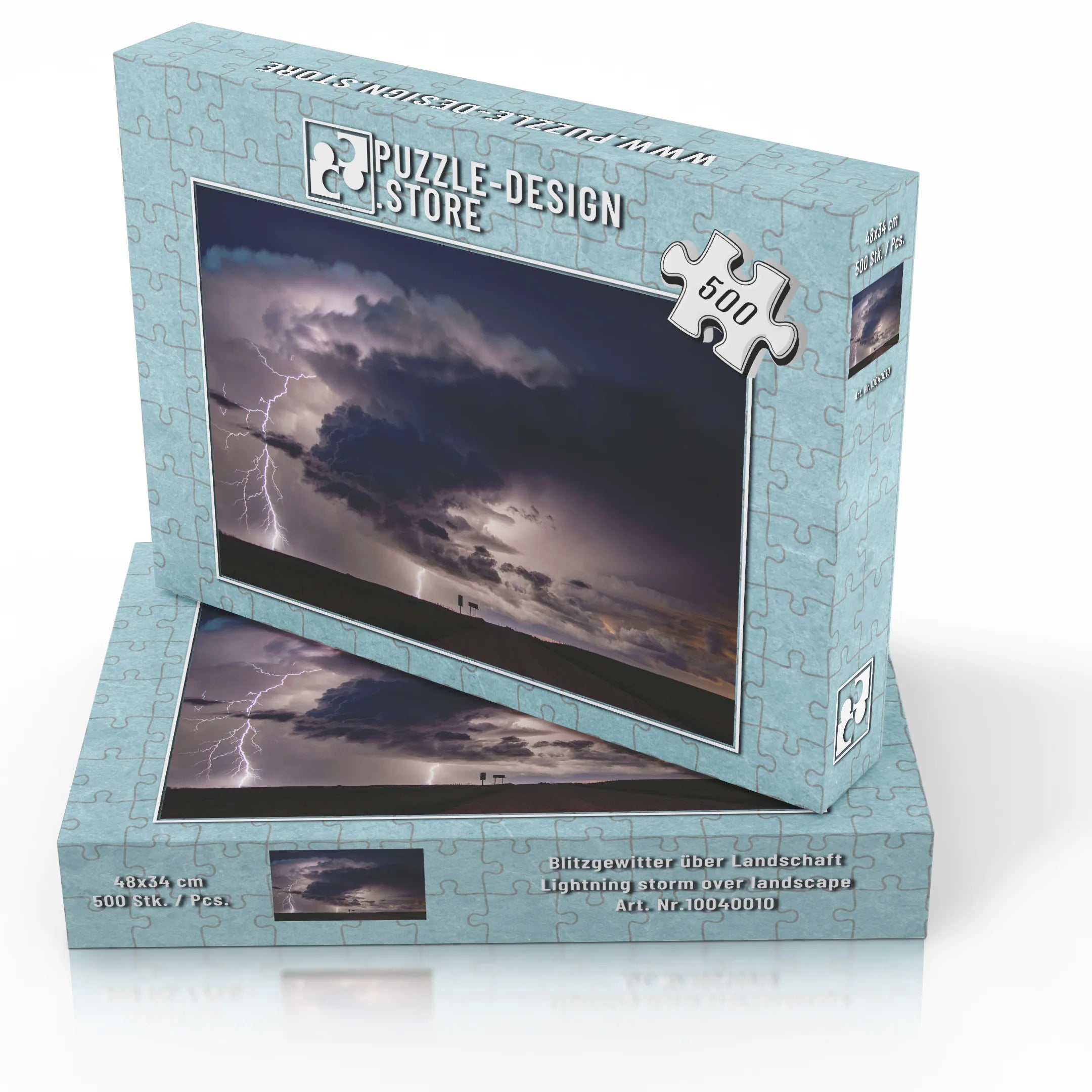 Blitzgewitter über Landschaft