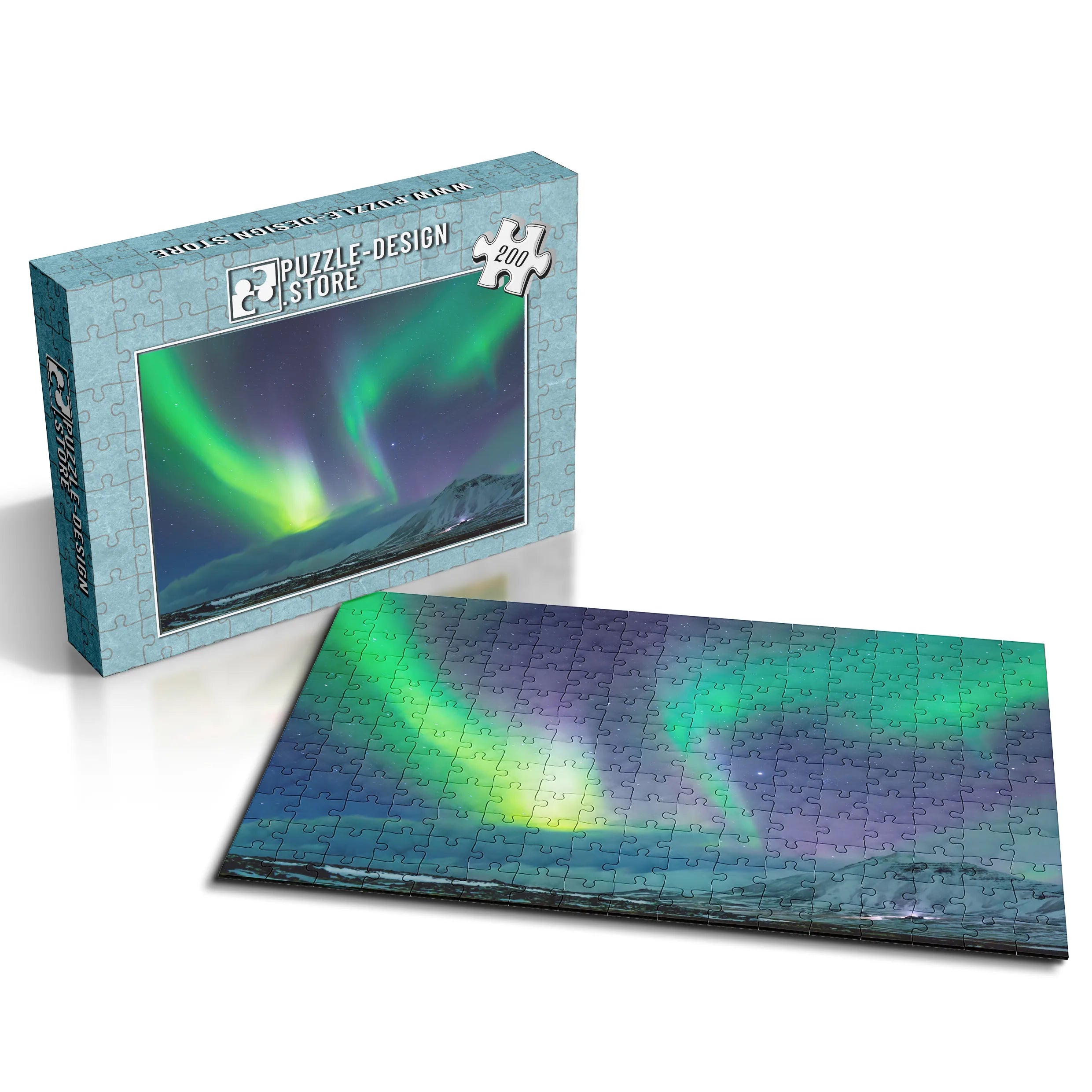 Aurores boréales dans le ciel nocturne