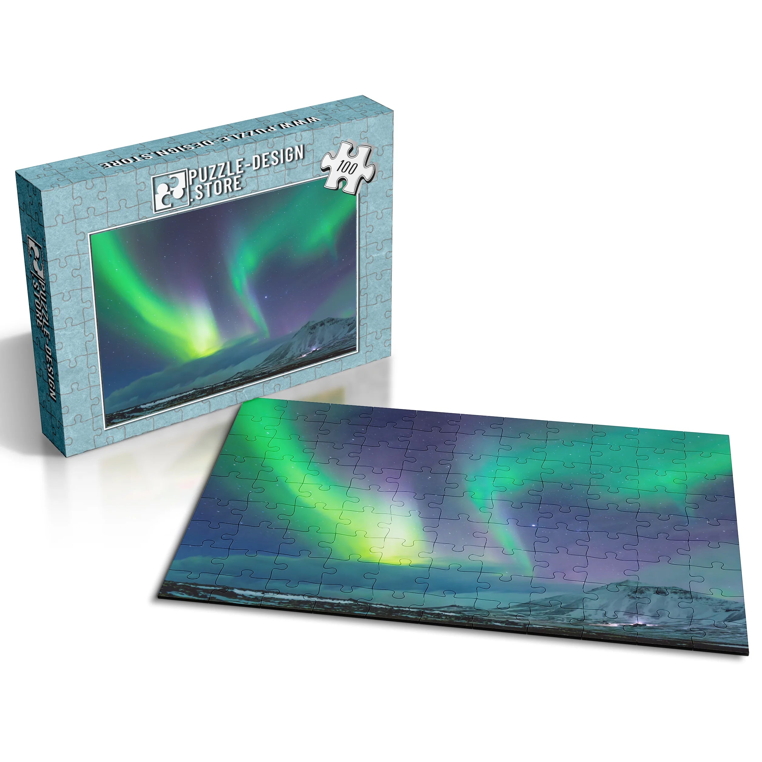 Aurores boréales dans le ciel nocturne