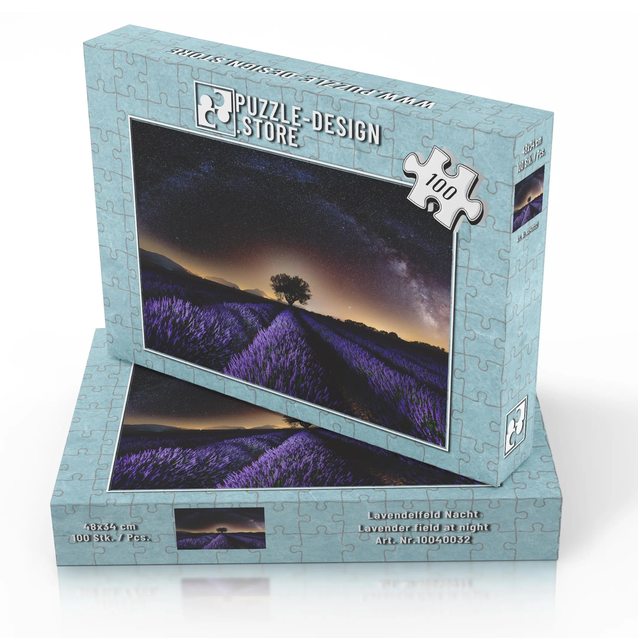 Champ de lavande la nuit