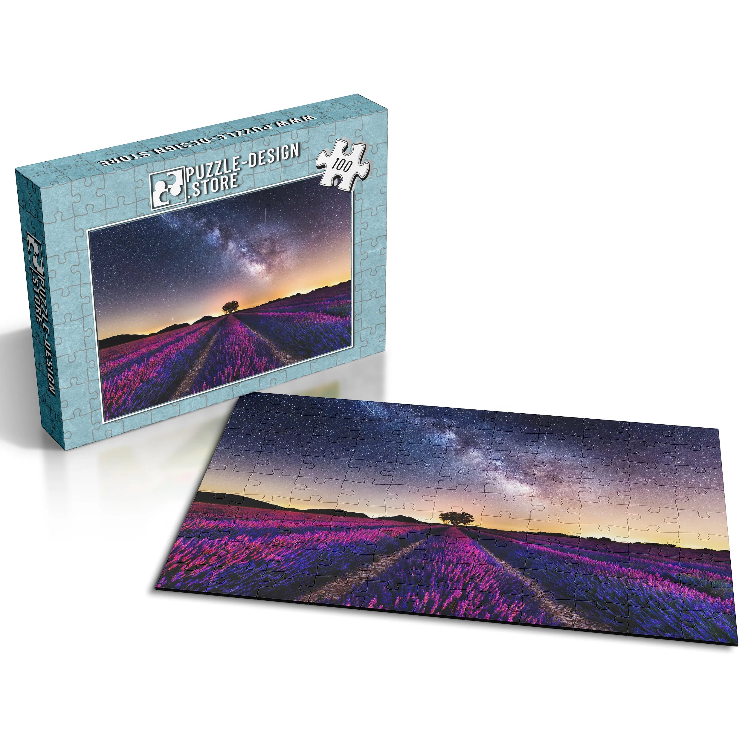 Farbenfrohes Lavendelfeld