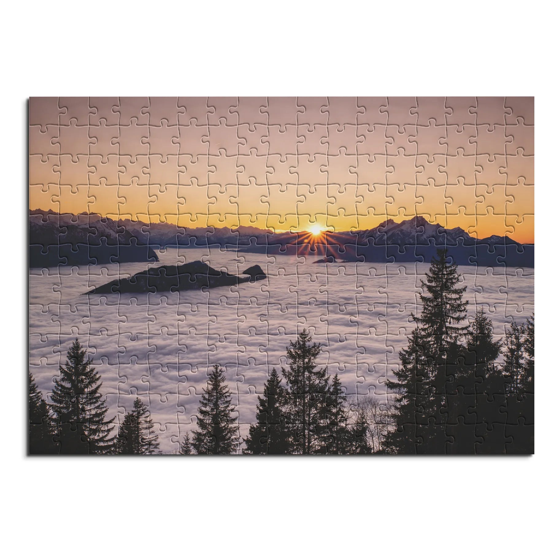 Sonnenaufgang Alpenmeer