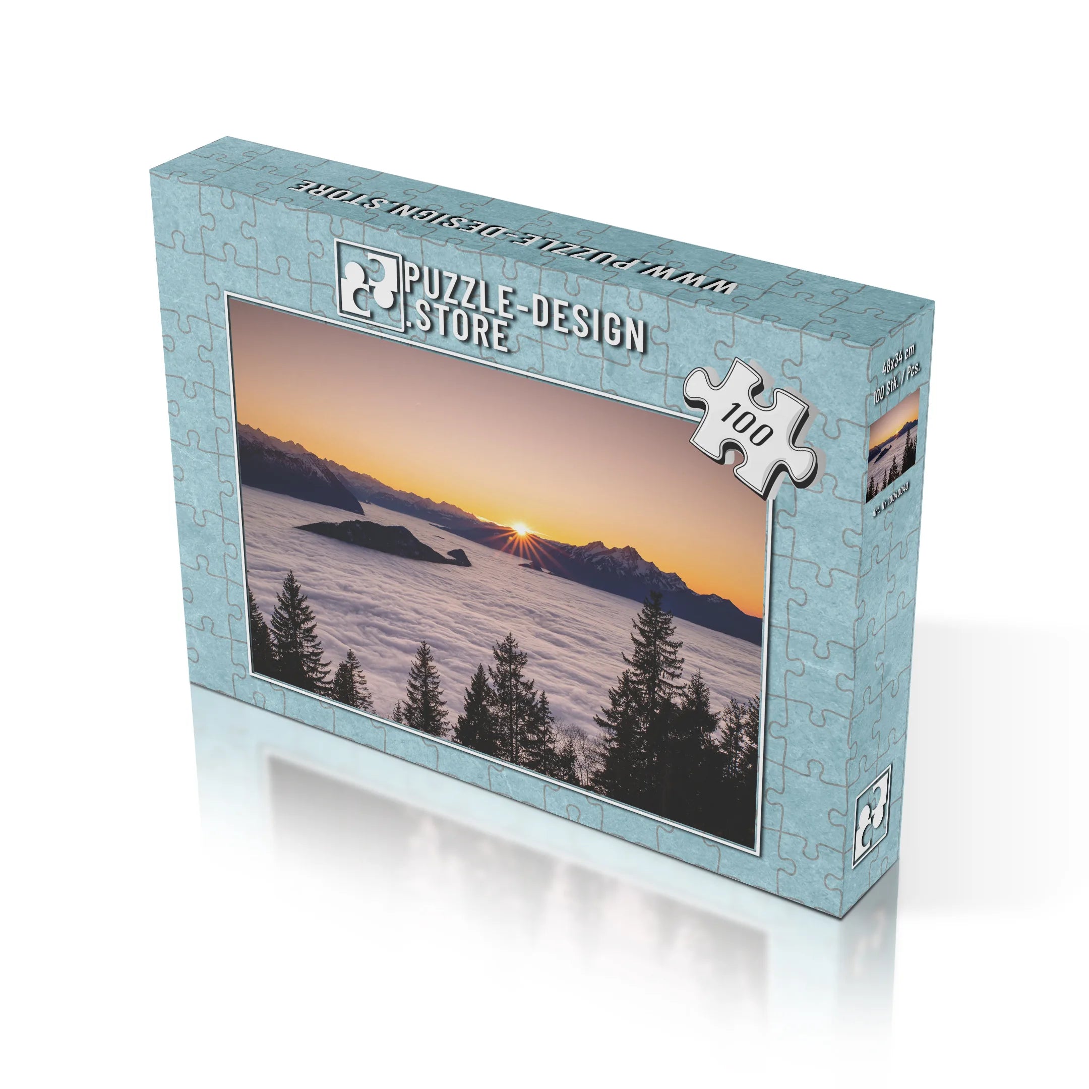 Lever de soleil sur la mer alpine