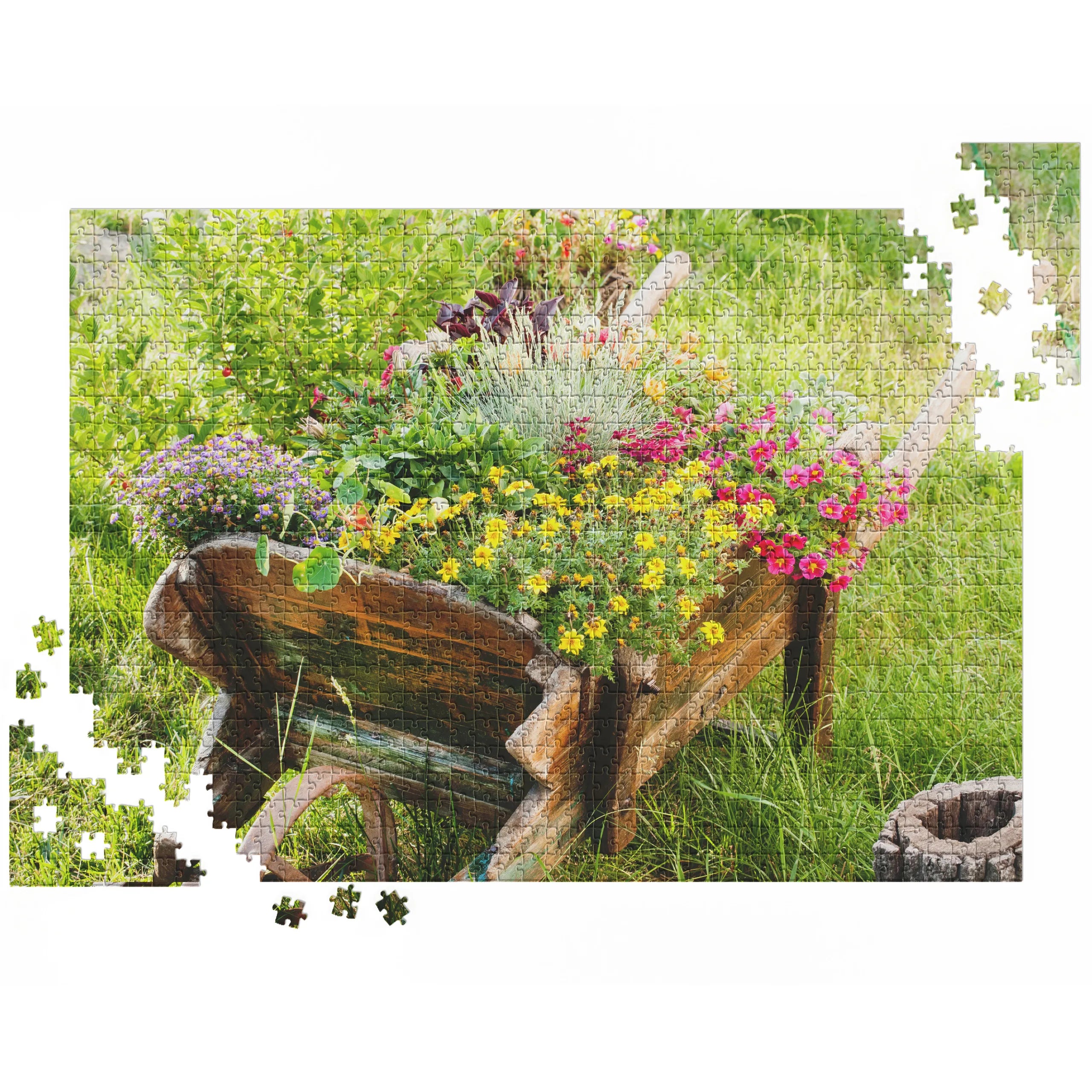 Blumenschubkarre Rustikal