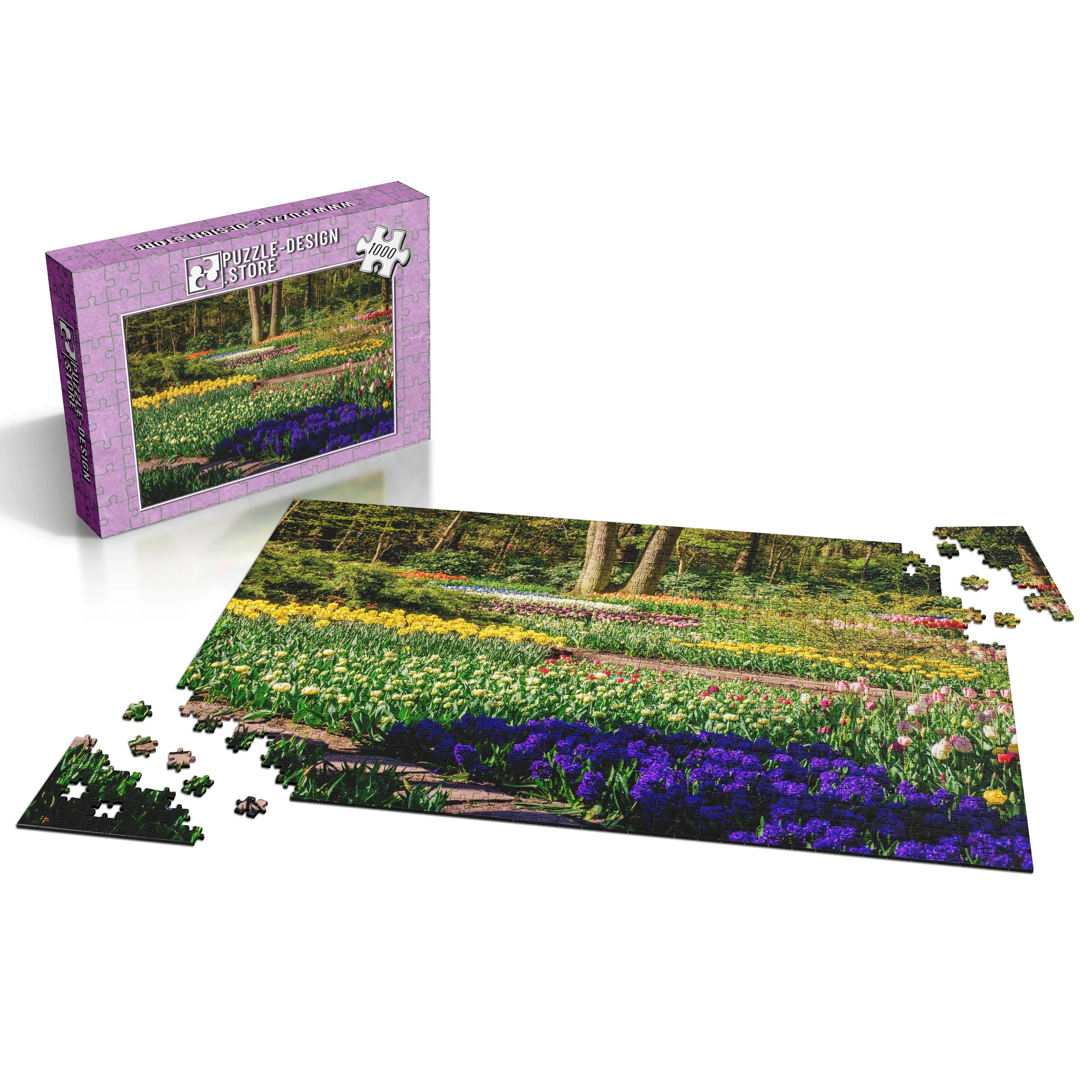 Farbenfroher Frühlingsgarten