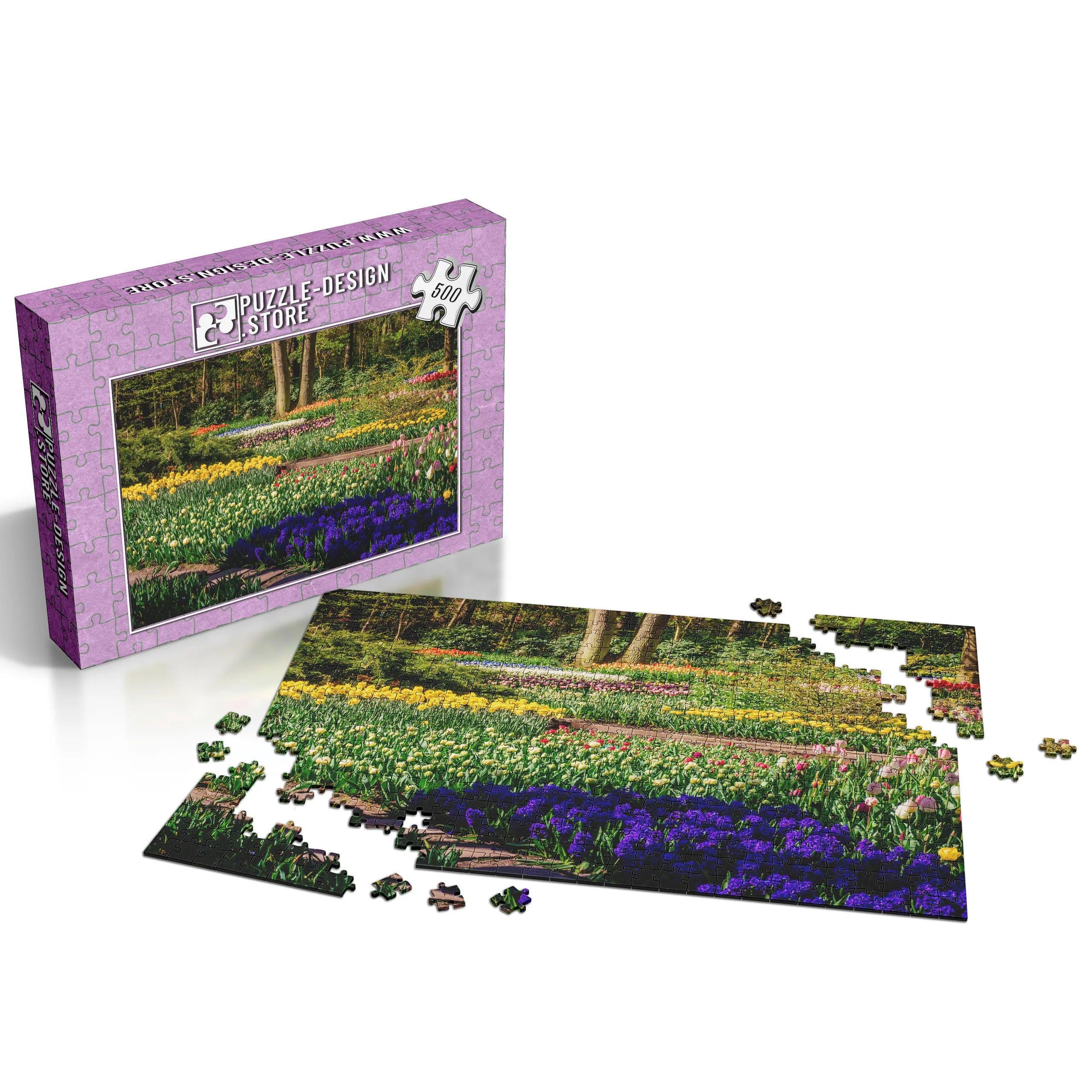 Farbenfroher Frühlingsgarten