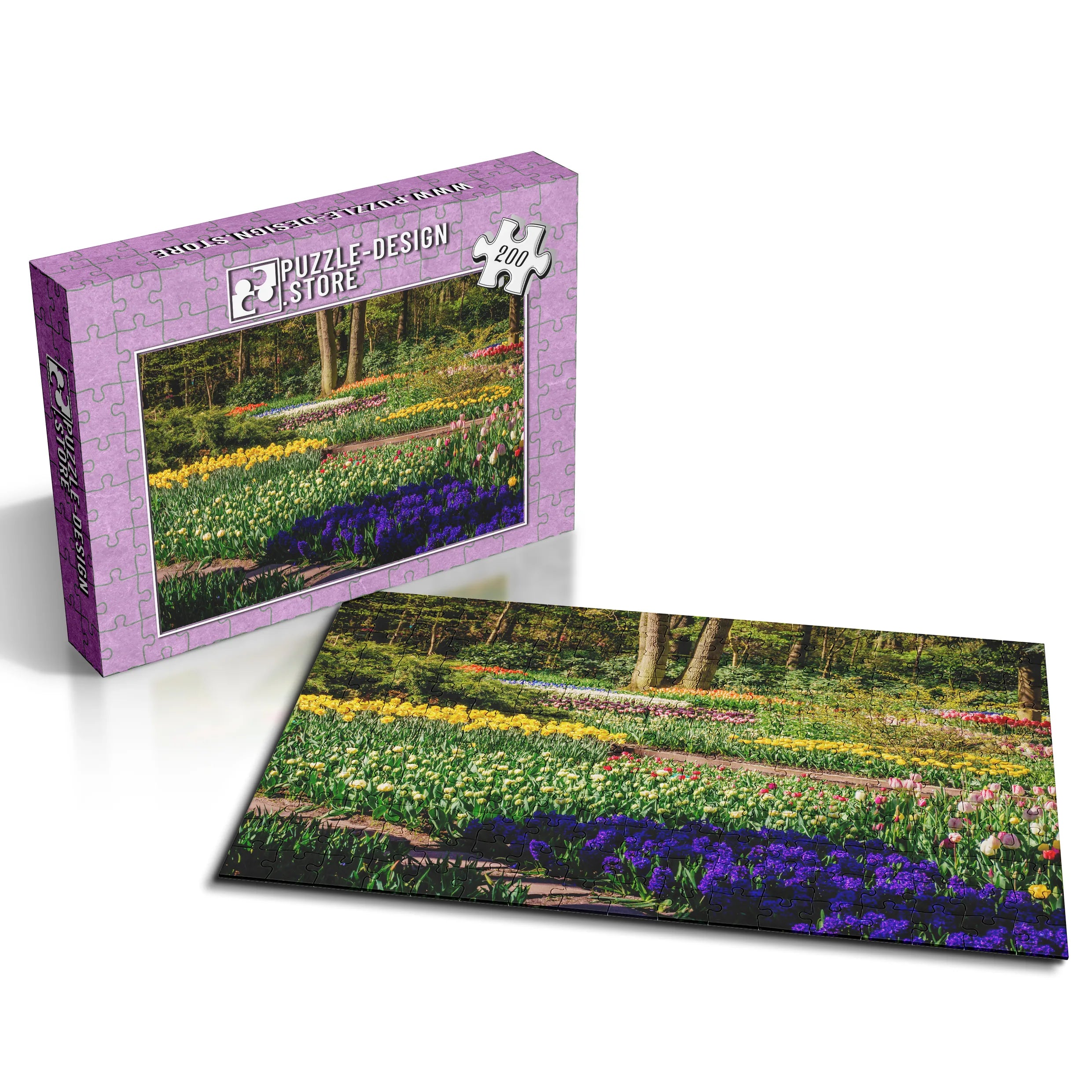 Farbenfroher Frühlingsgarten
